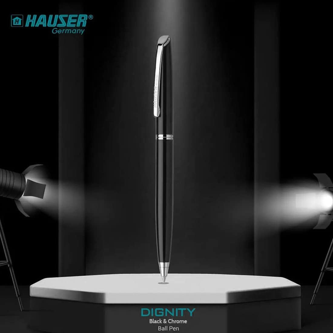 DIGNITY Black & Chrome Ball Pen- Pack of 100