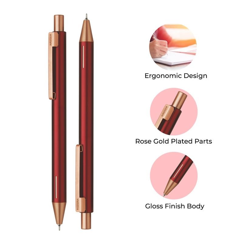 COSMO Rose Designer Metal Gold Ball Pen- Pack of 100