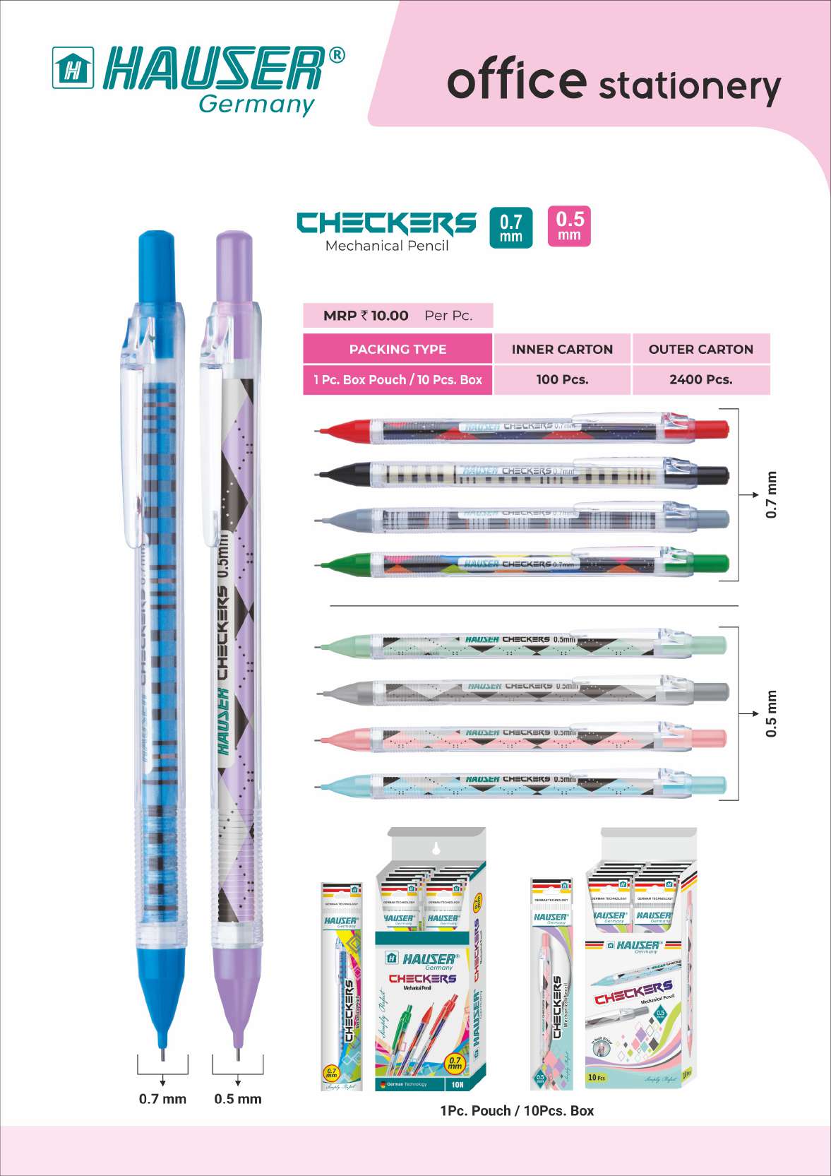 Checkers Mechanical Pencil 0.7- Pack of 100