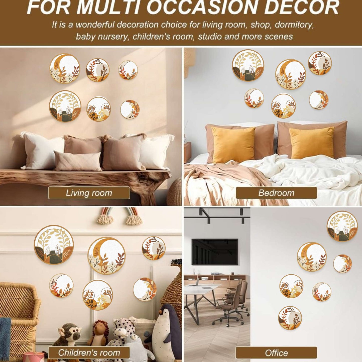 5 PCS Circle Wall Painting