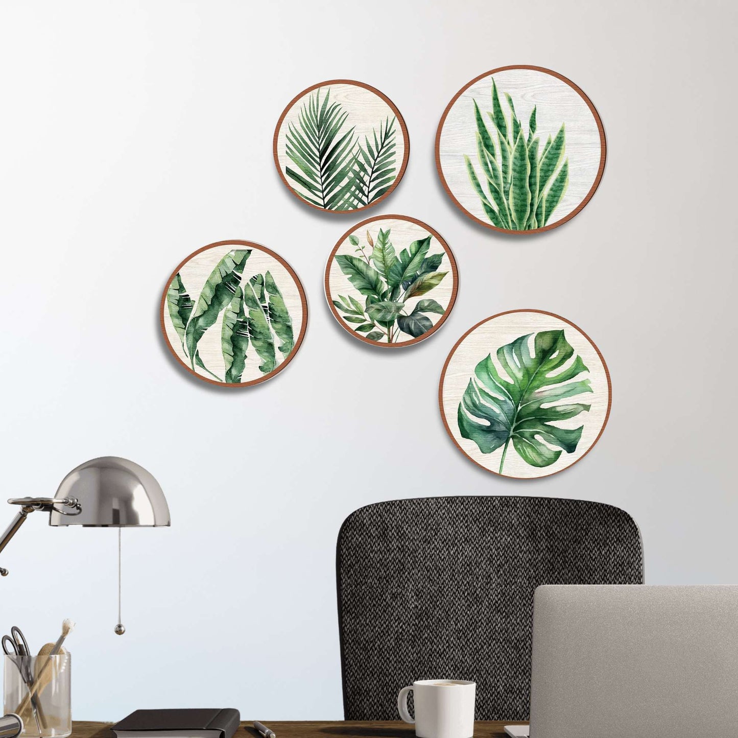 5 PCS Circle Wall Painting