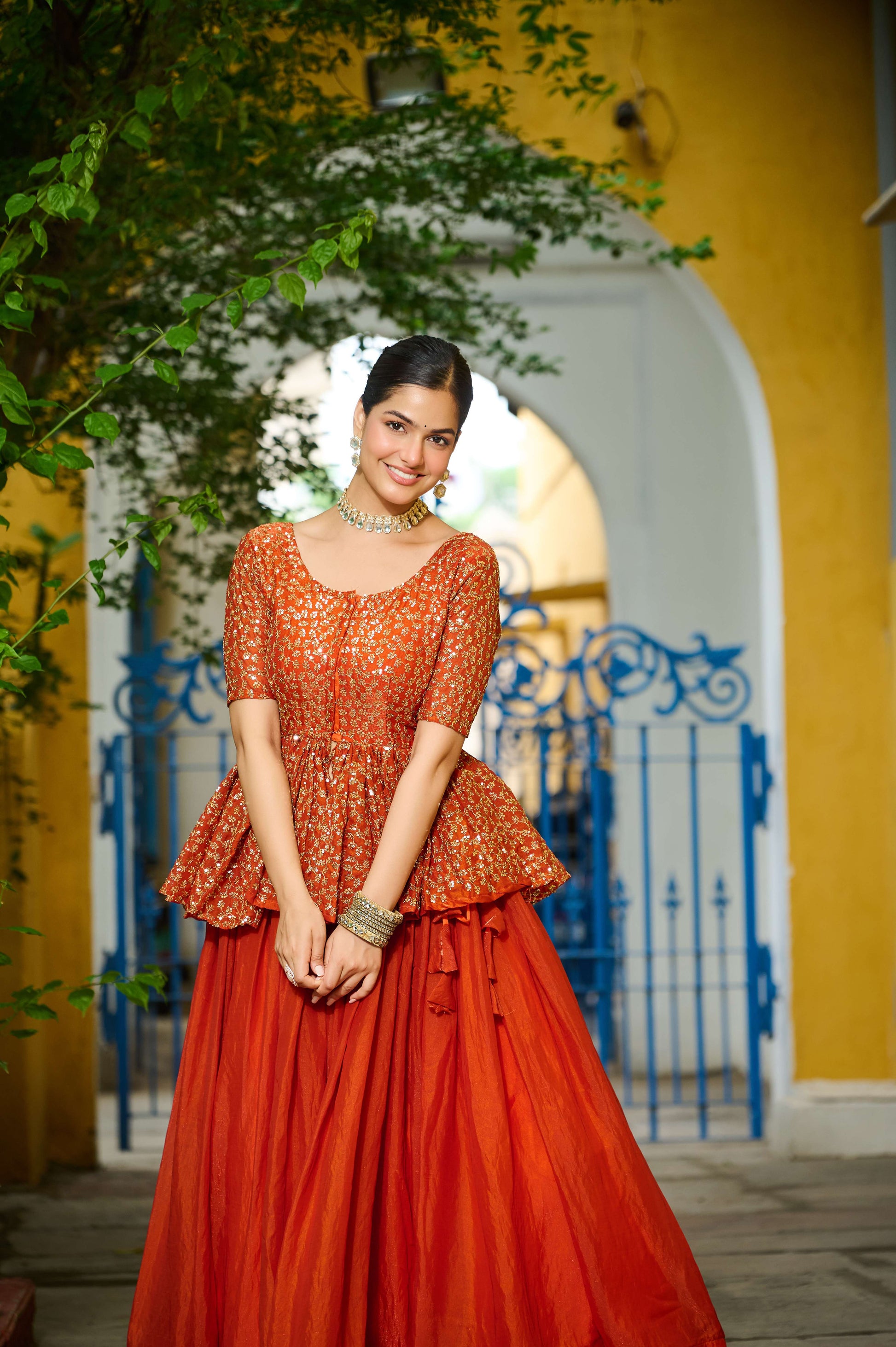 Premium Sequins Embroidered Fendy Lehenga Choli Set