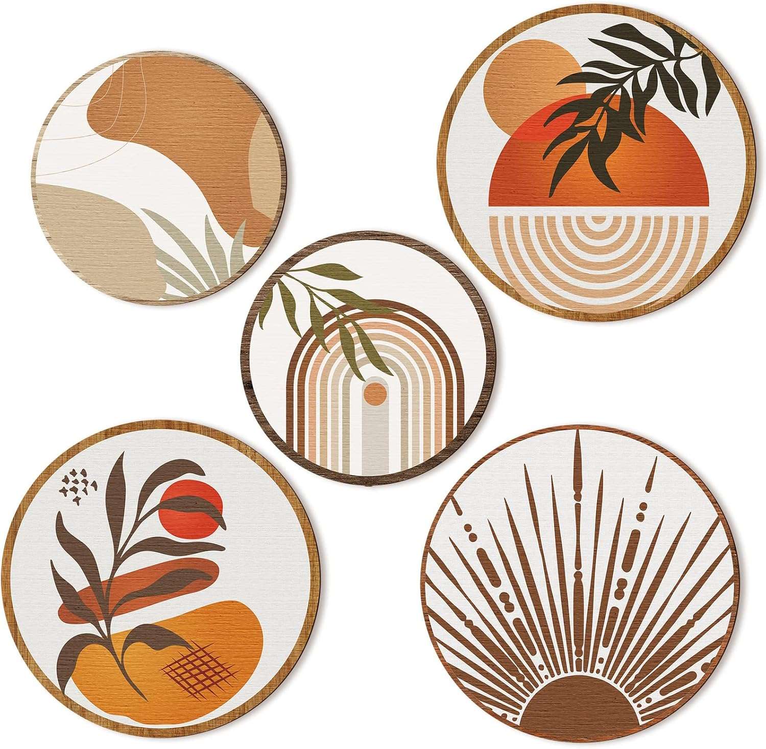 5 PCS Circle Wall Painting