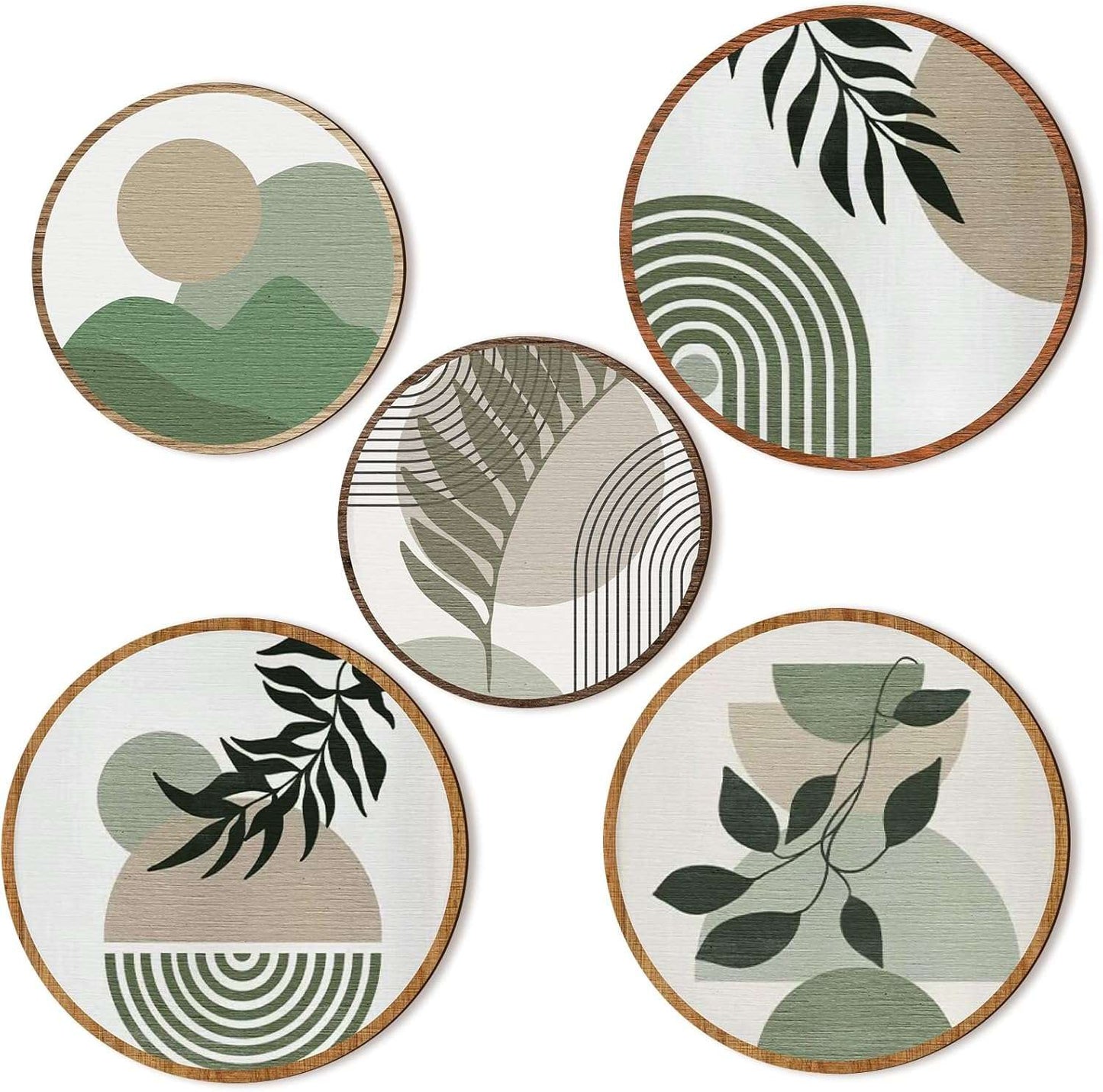5 PCS Circle Wall Painting