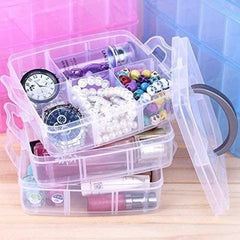 3 Layer 18 Grid Transparent Plastic Organizer