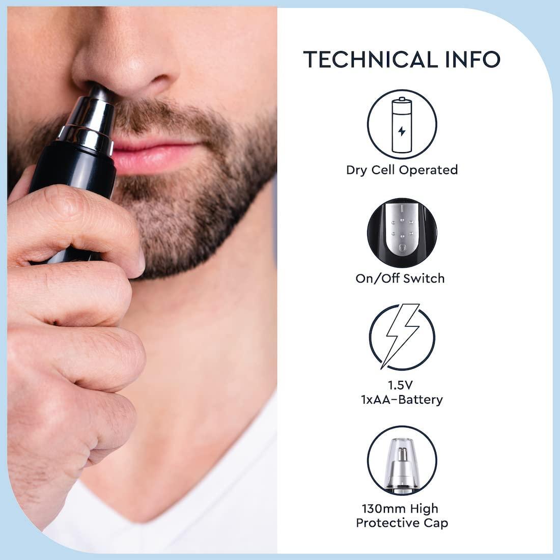 Portable nose hair trimmer