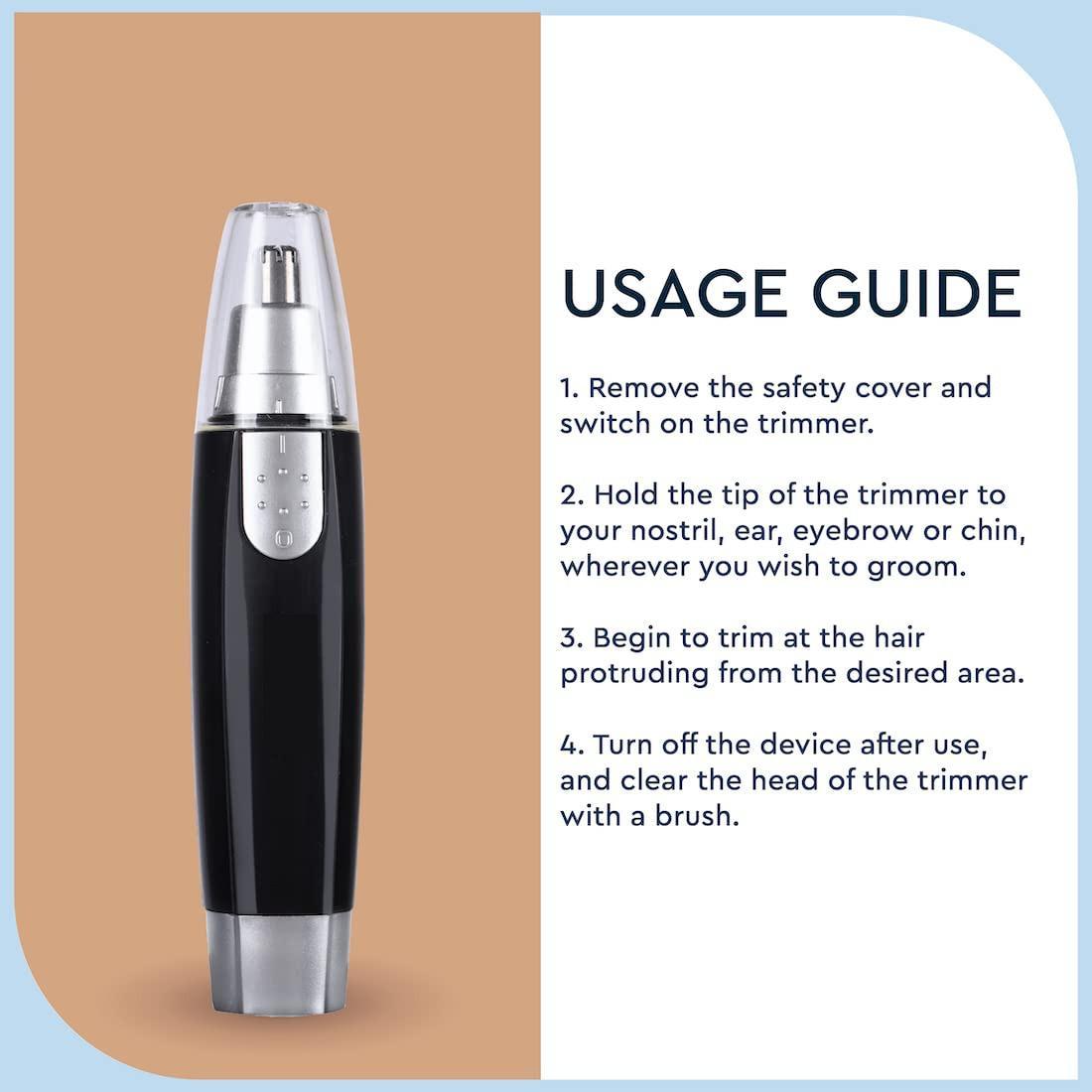 Portable nose hair trimmer