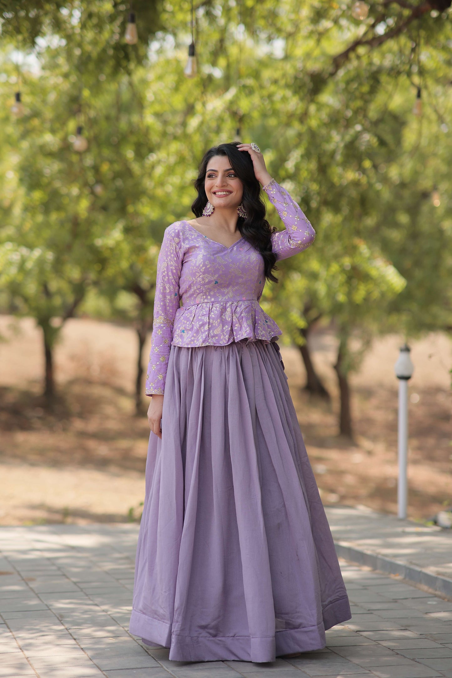 Dayble Viscose Flower Design Lehenga Choli Set