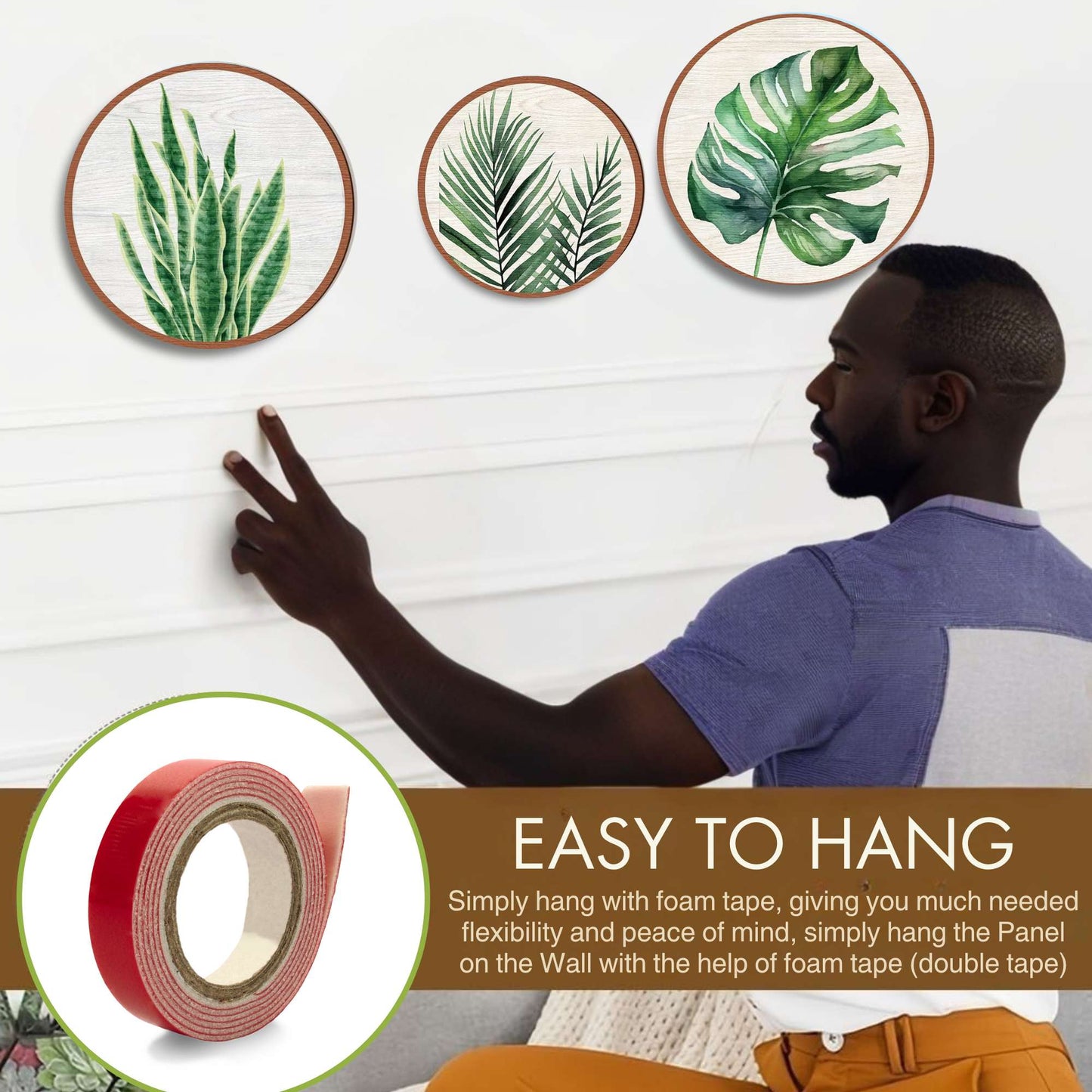 5 PCS Circle Wall Painting