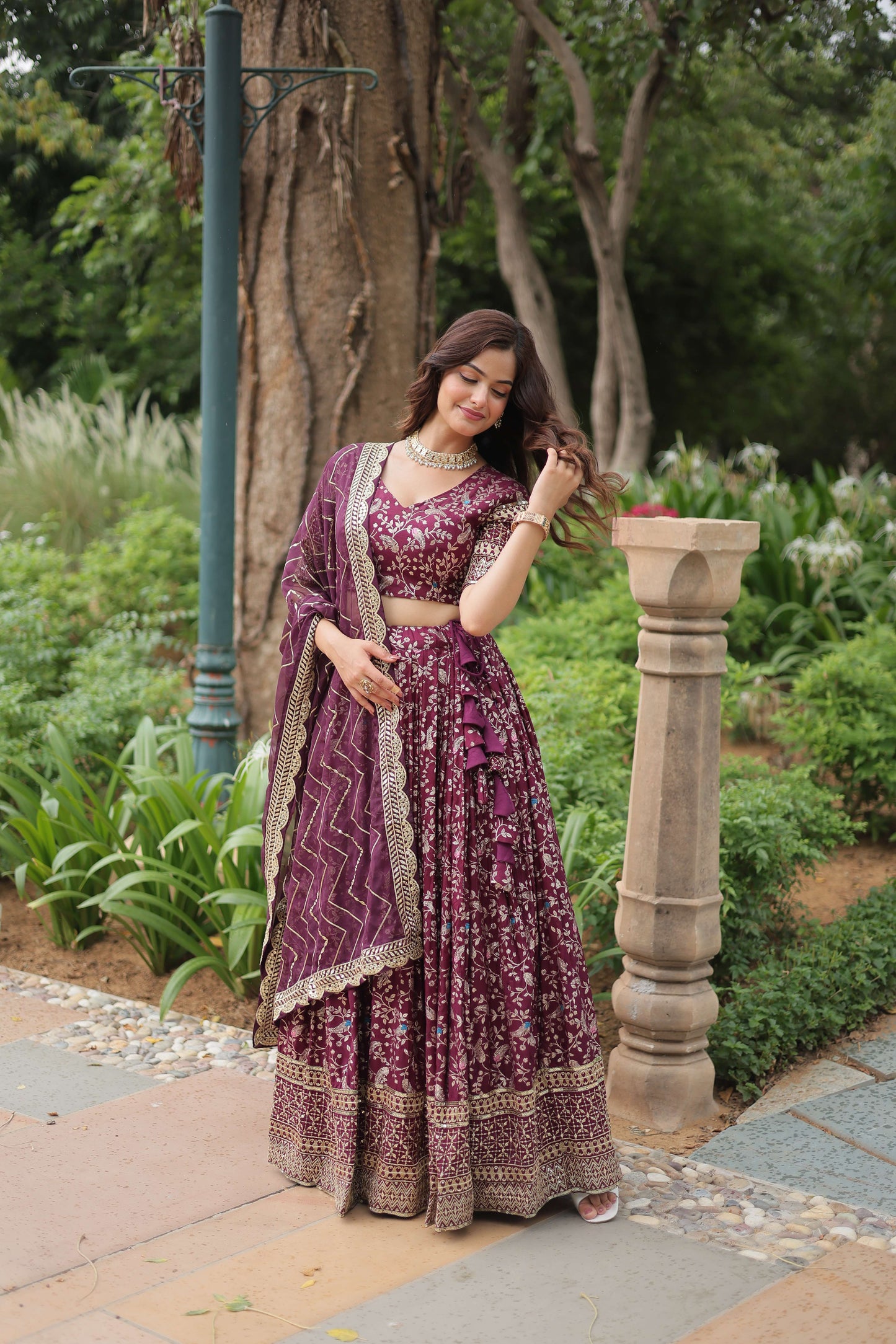 Viscose Dayble Jequard Lehenga Choli Set 