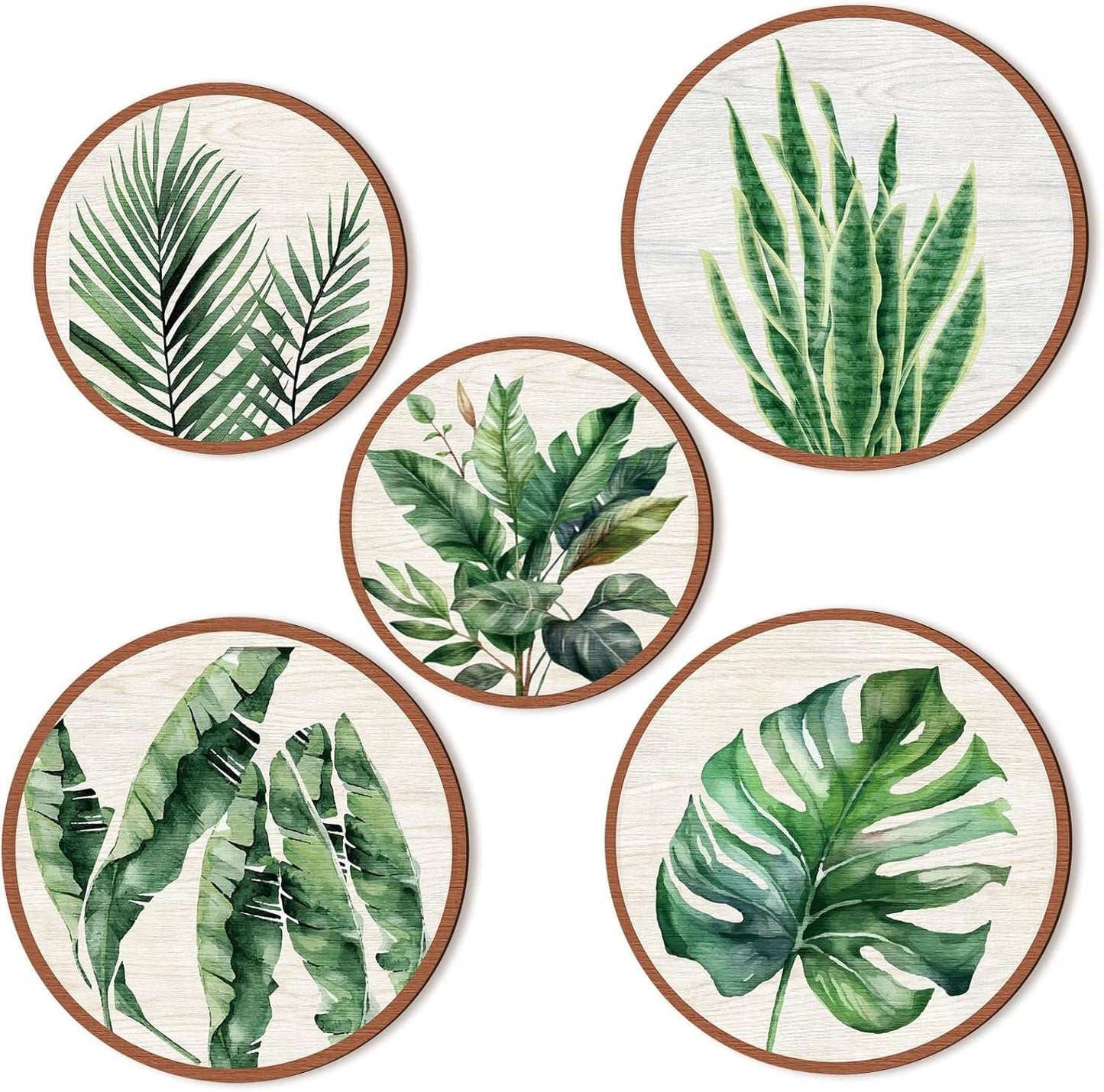 5 PCS Circle Wall Painting
