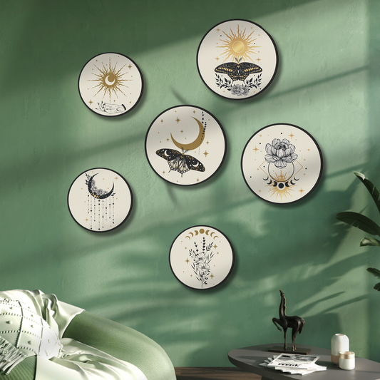 5 PCS Circle Wall Painting