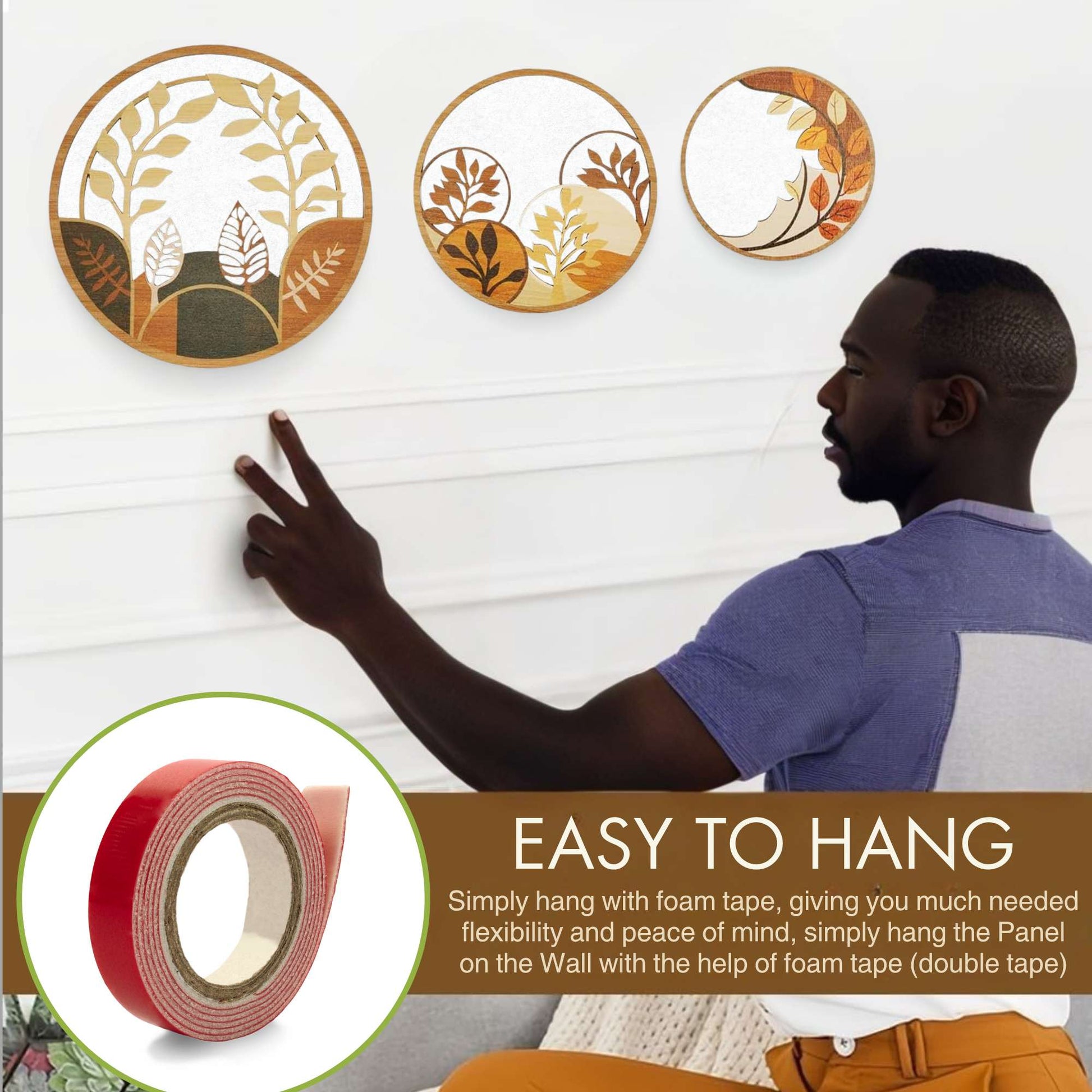 5 PCS Circle Wall Painting