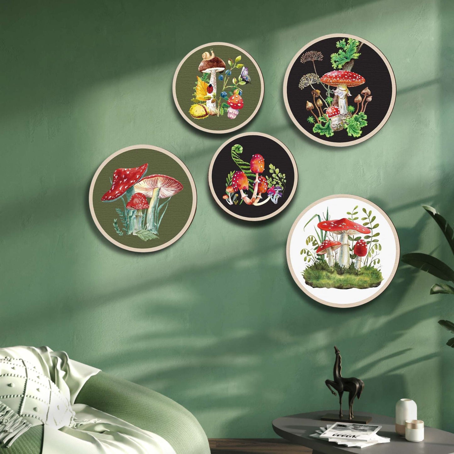 5 PCS Circle Wall Painting