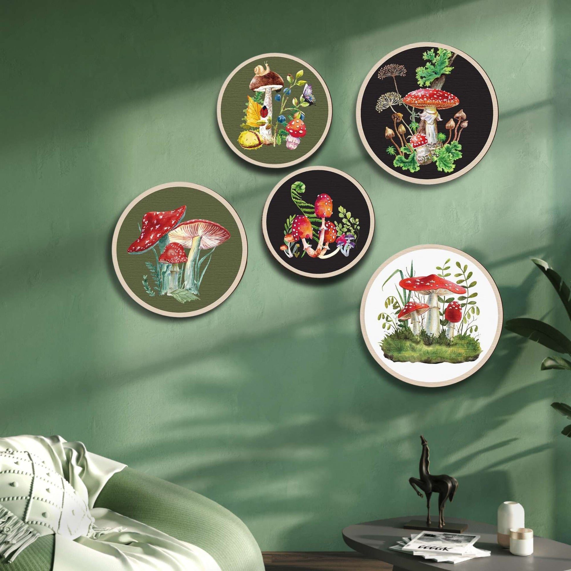 5 PCS Circle Wall Painting