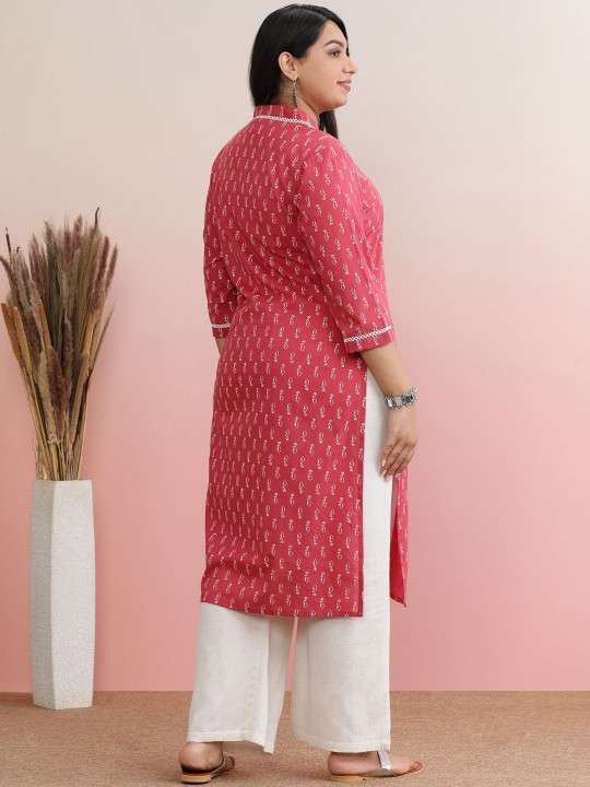 Women's Rayon Printed Straight Kurti With Pant Set