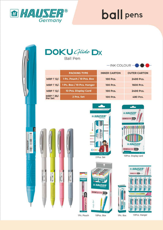 DOKU Glide Dx Ball Pen- Pack of 100