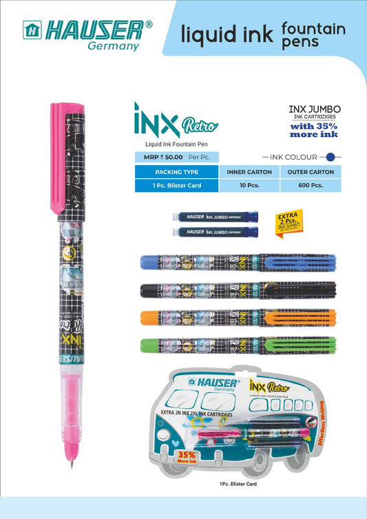 INX Retro Fountain Pen- Pack of 100