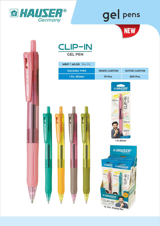 CLIP-IN Gel Pen- Pack of 100