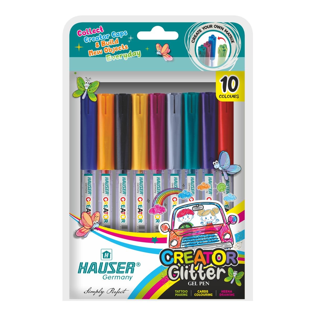Creator Glitter Gel Pen- Pack of 100