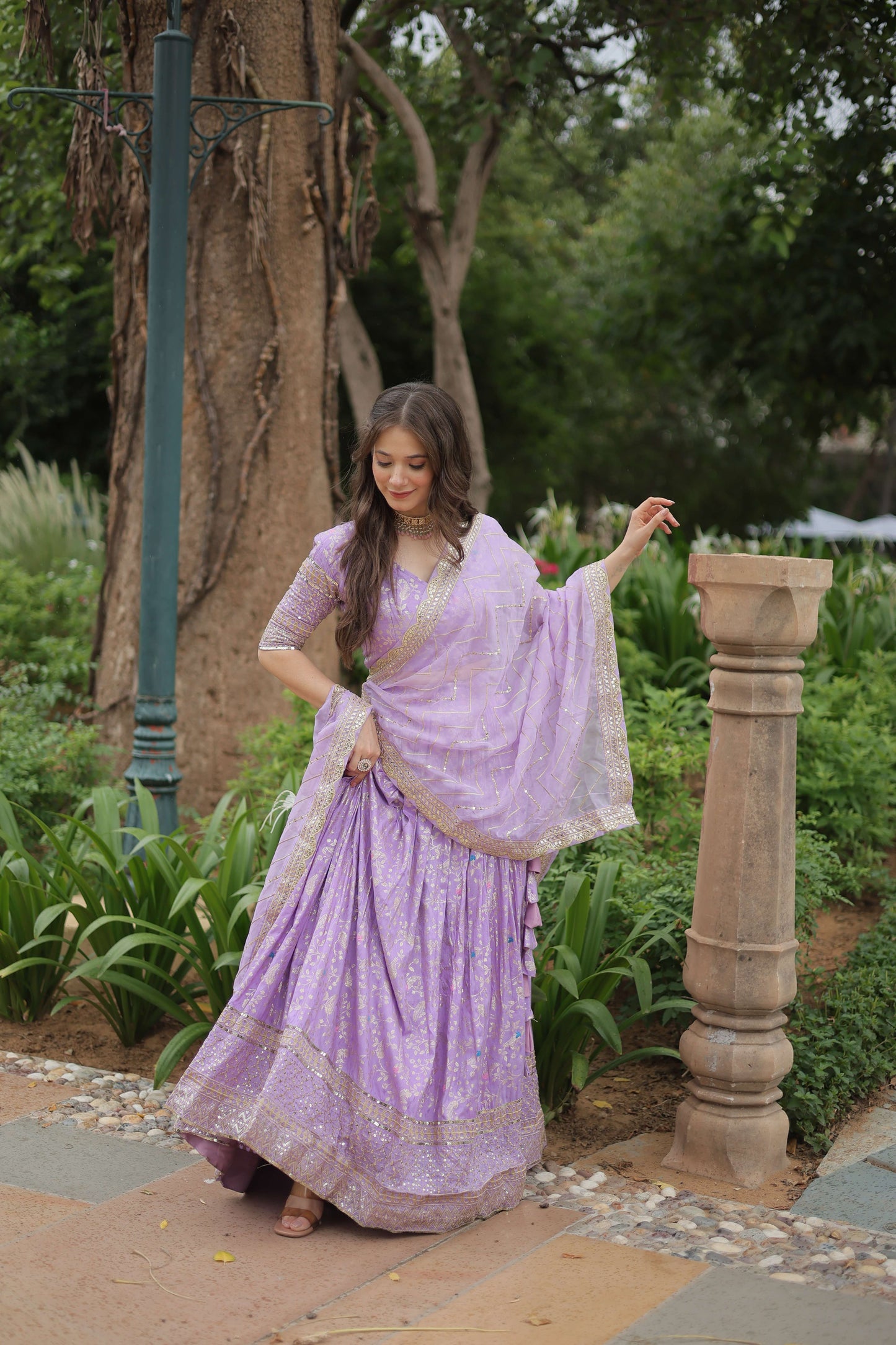 Viscose Dayble Jequard Lehenga Choli Set 