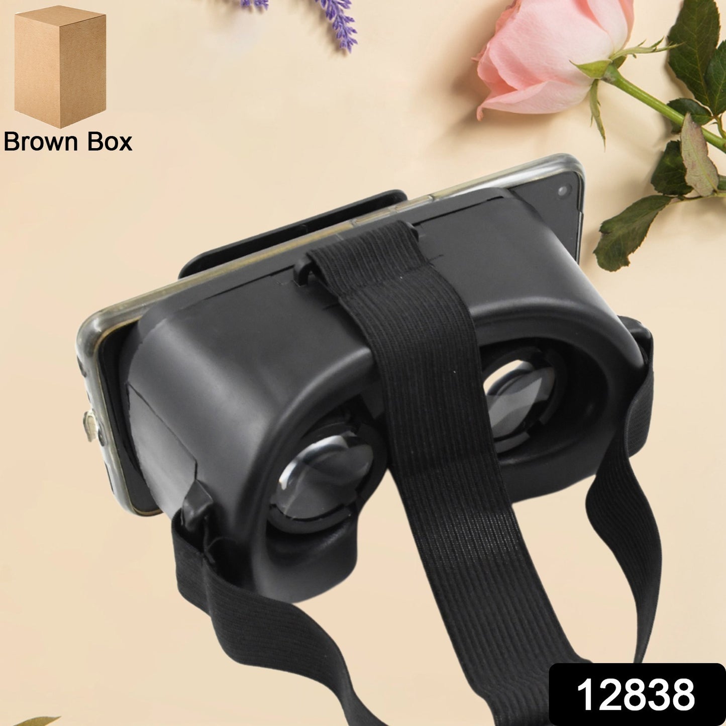 12838 3d Vr Glasses Virtual Reality Goggles Headset For All Smartphonevr Goggles-for 3d Vr Movies Video Games (1 Pc)
