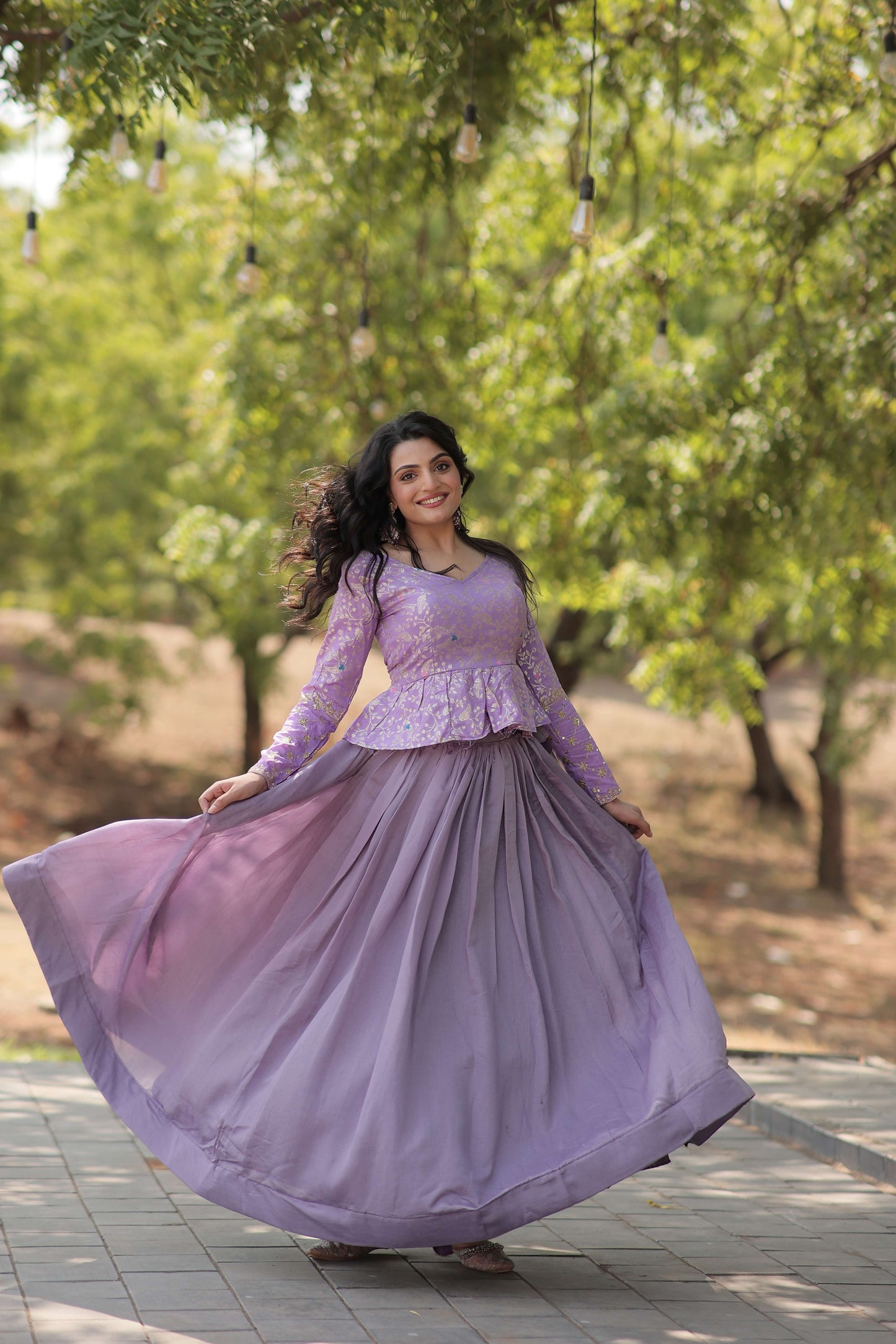 Dayble Viscose Flower Design Lehenga Choli Set