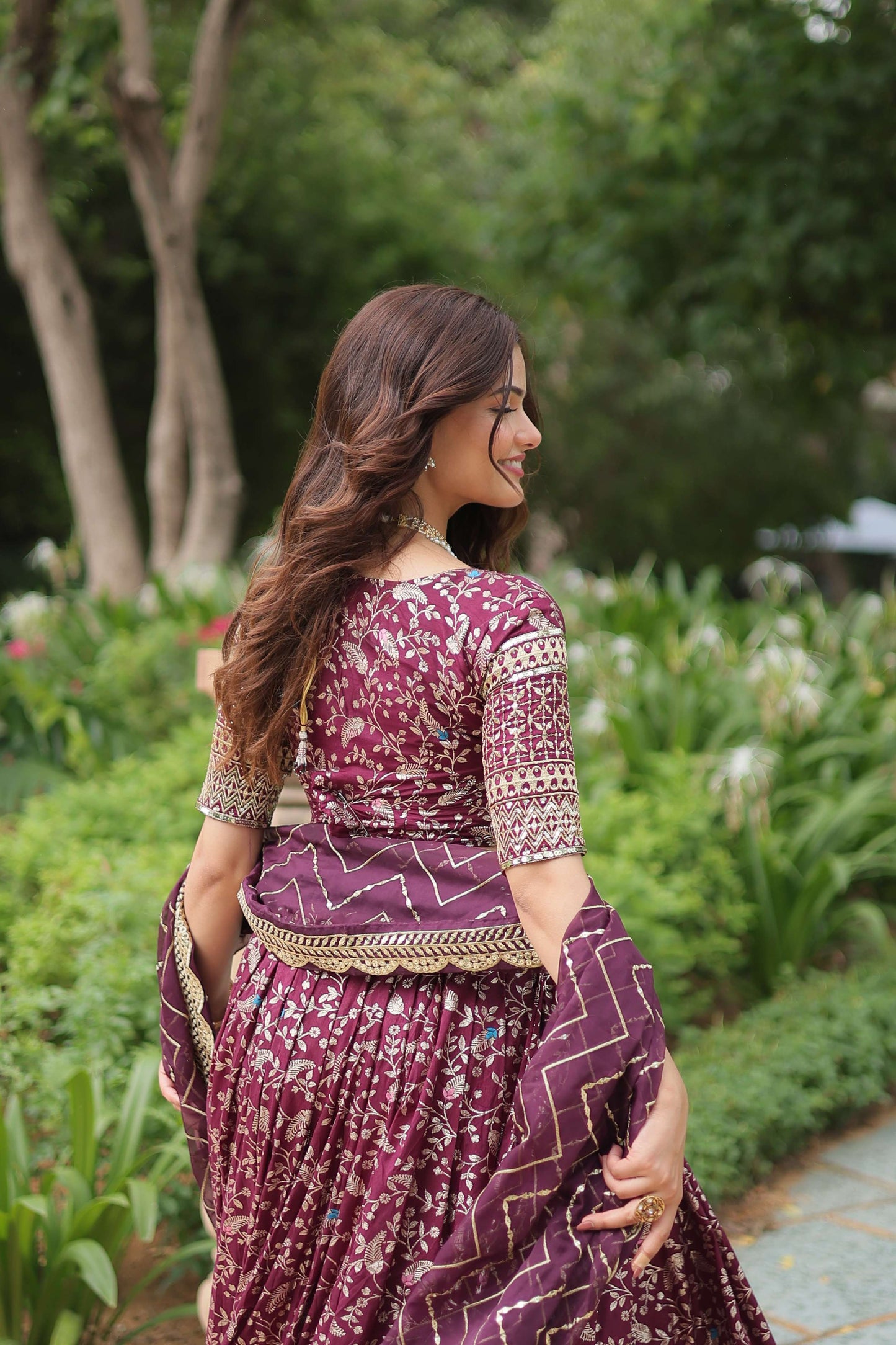Viscose Dayble Jequard Lehenga Choli Set