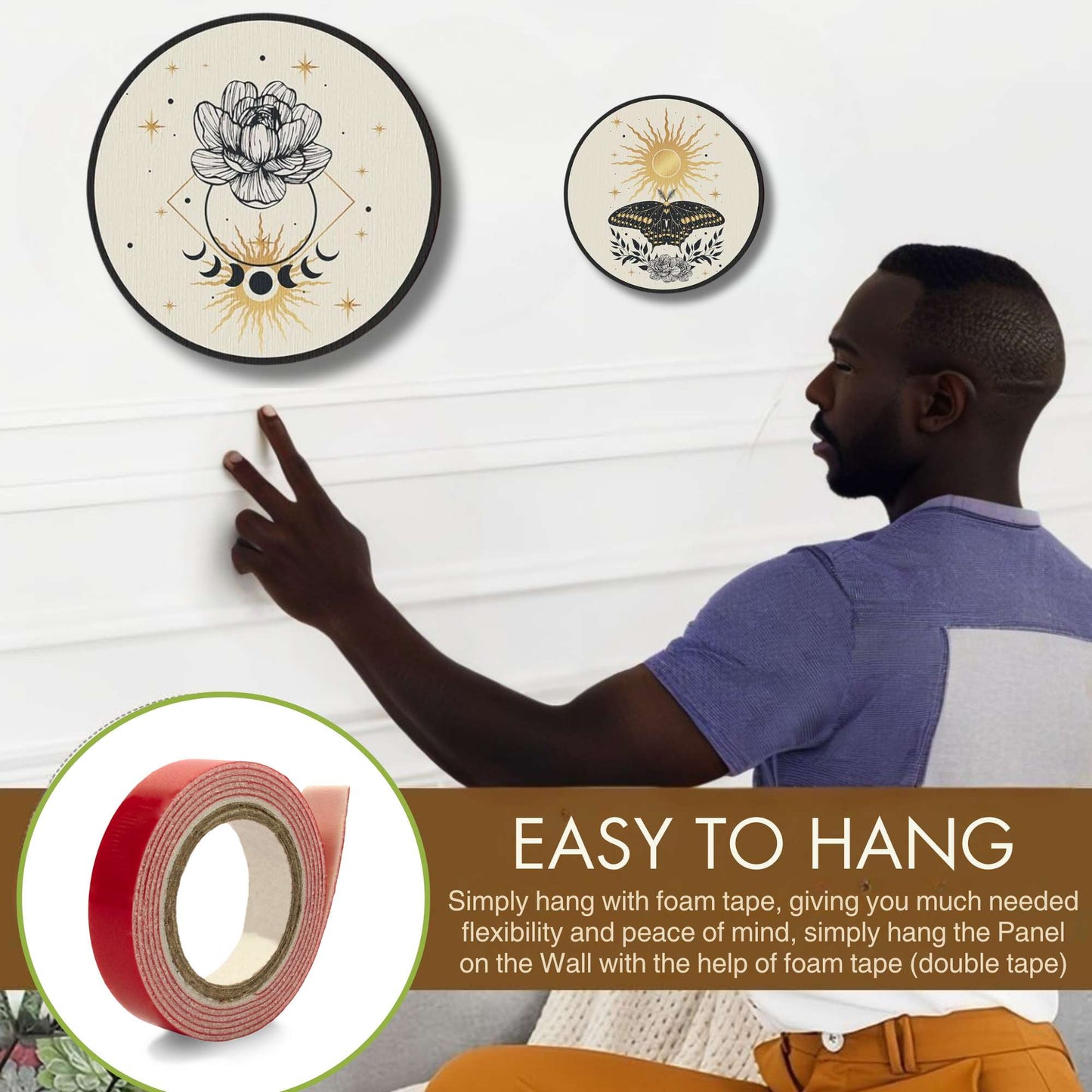 5 PCS Circle Wall Painting