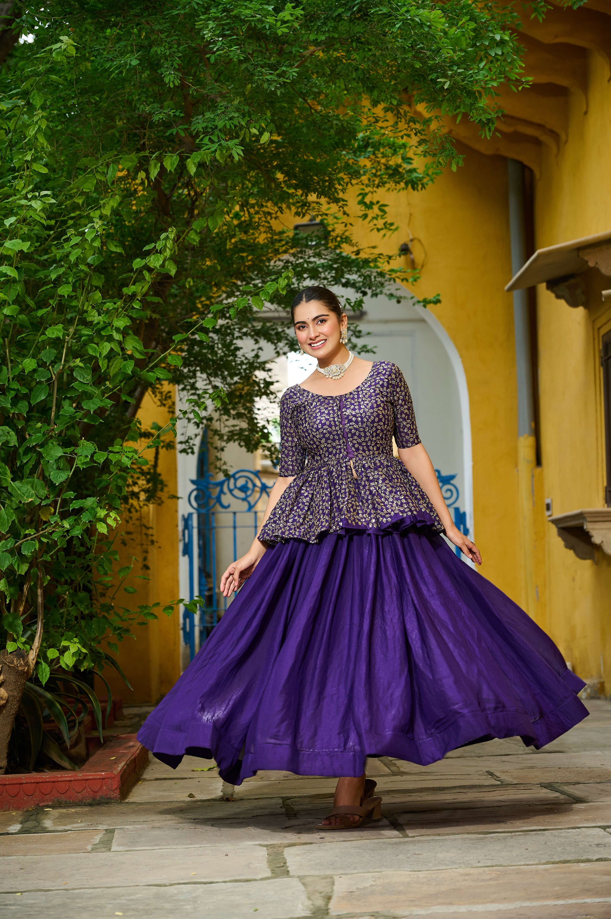 Premium Sequins Embroidered Fendy Lehenga Choli Set