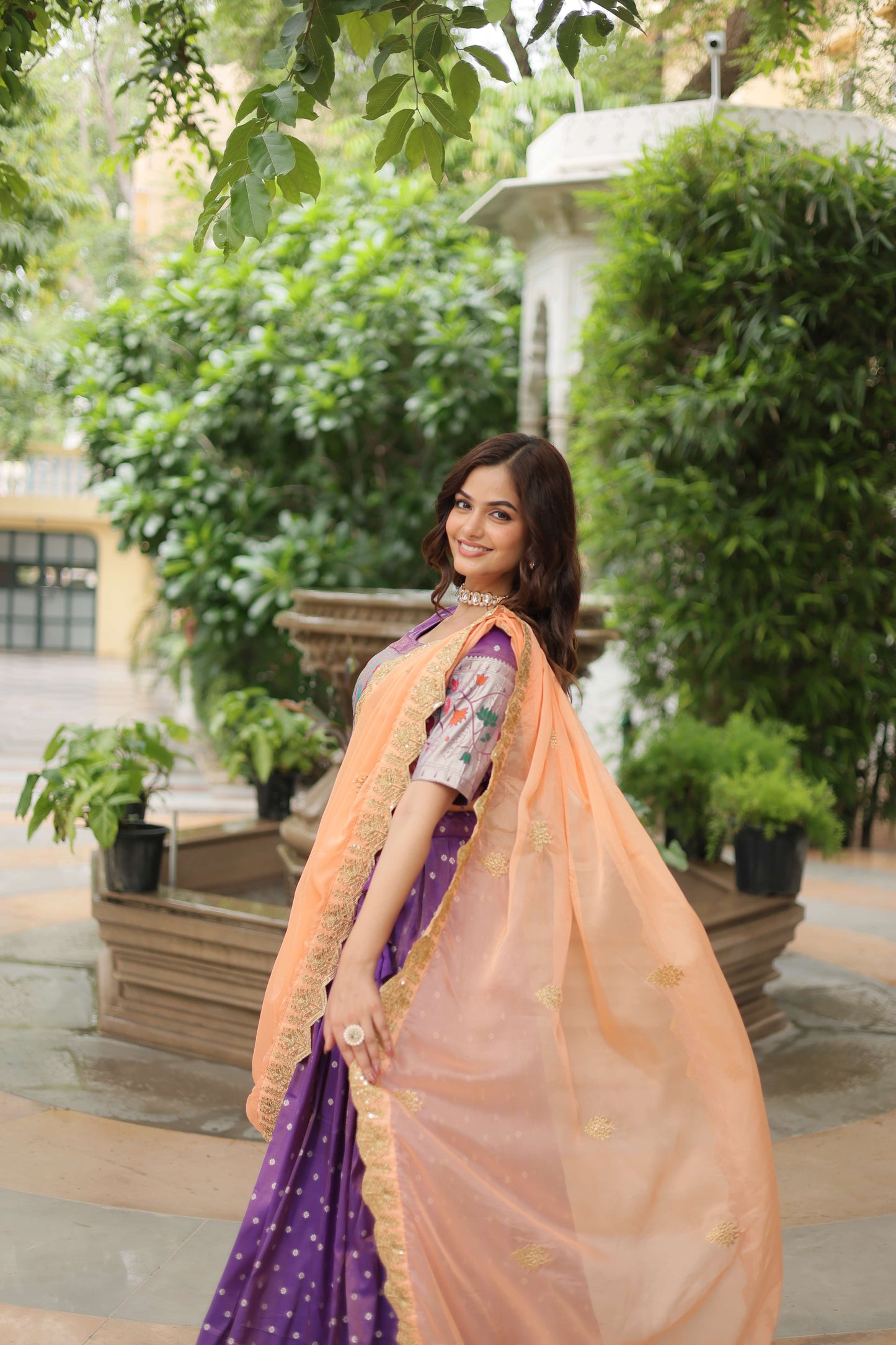 Cosmos Jequard Lehenga Choli with Embroidered Dupatta