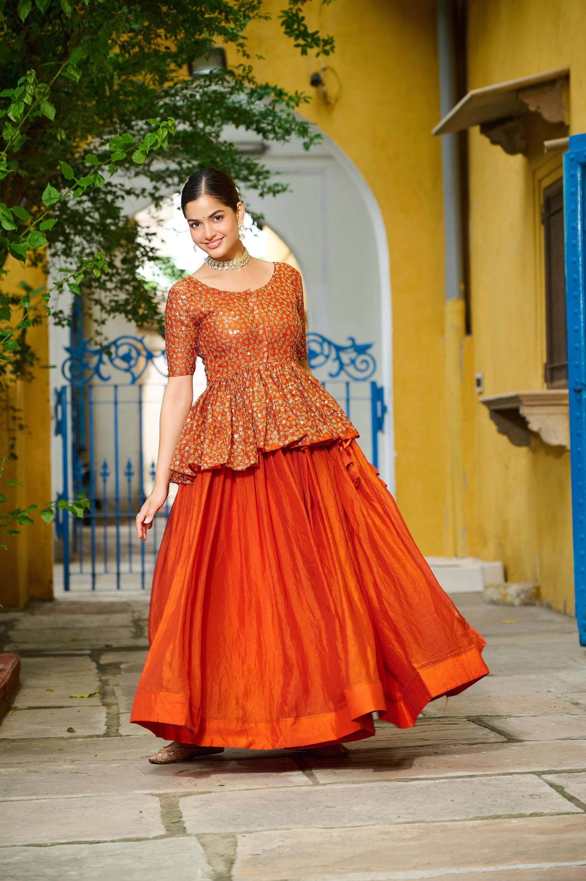 Premium Sequins Embroidered Fendy Lehenga Choli Set