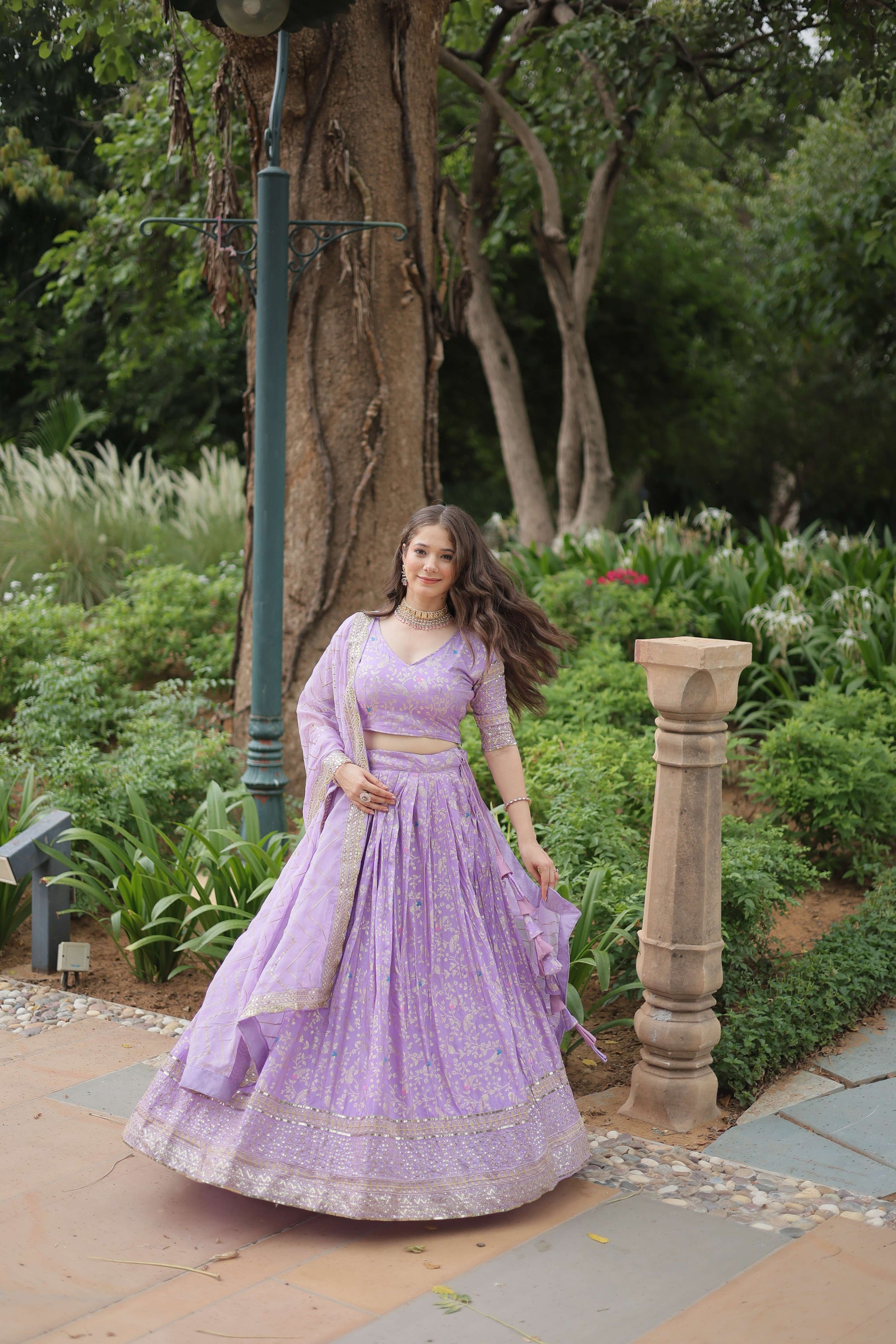 Viscose Dayble Jequard Lehenga Choli Set 