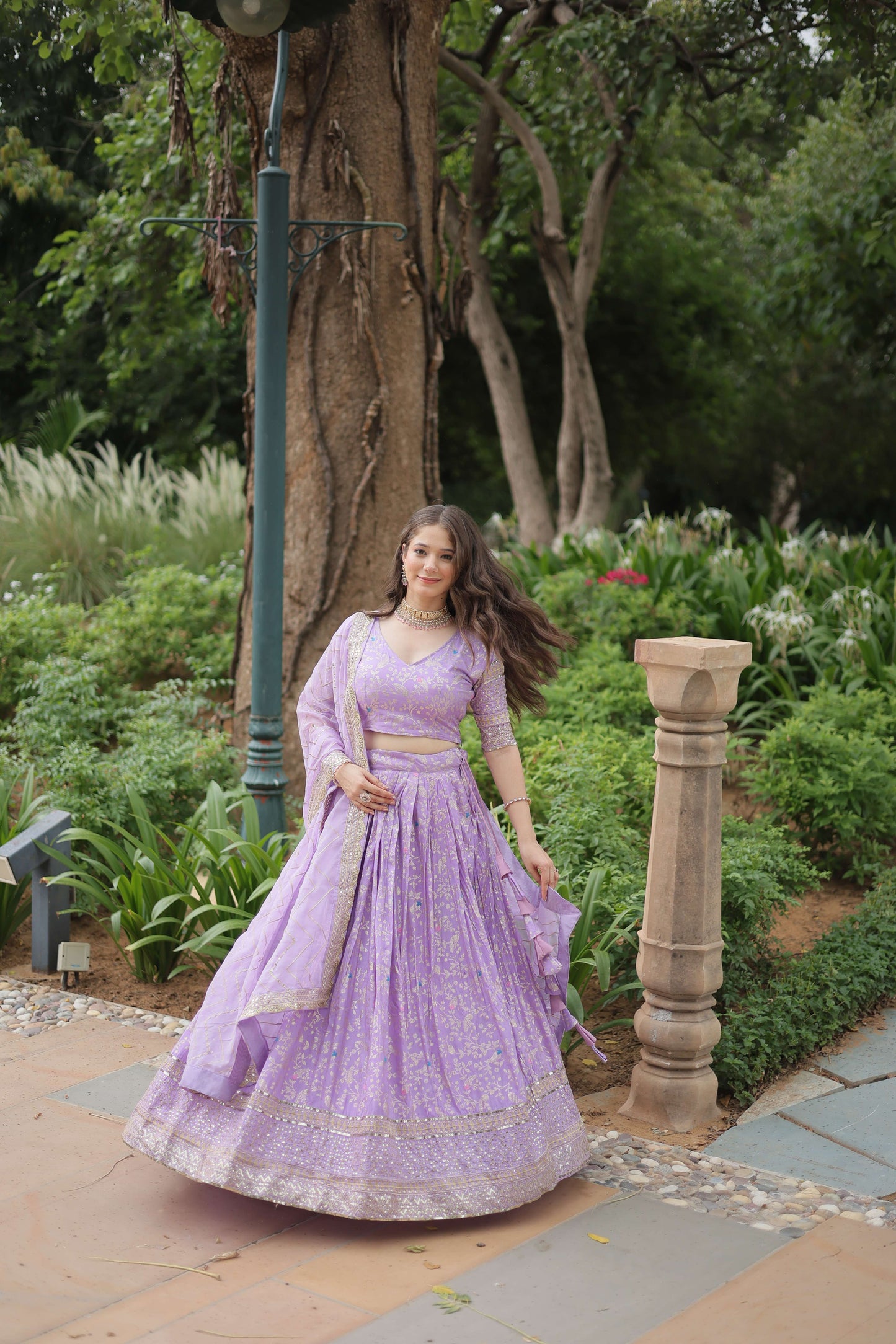 Viscose Dayble Jequard Lehenga Choli Set