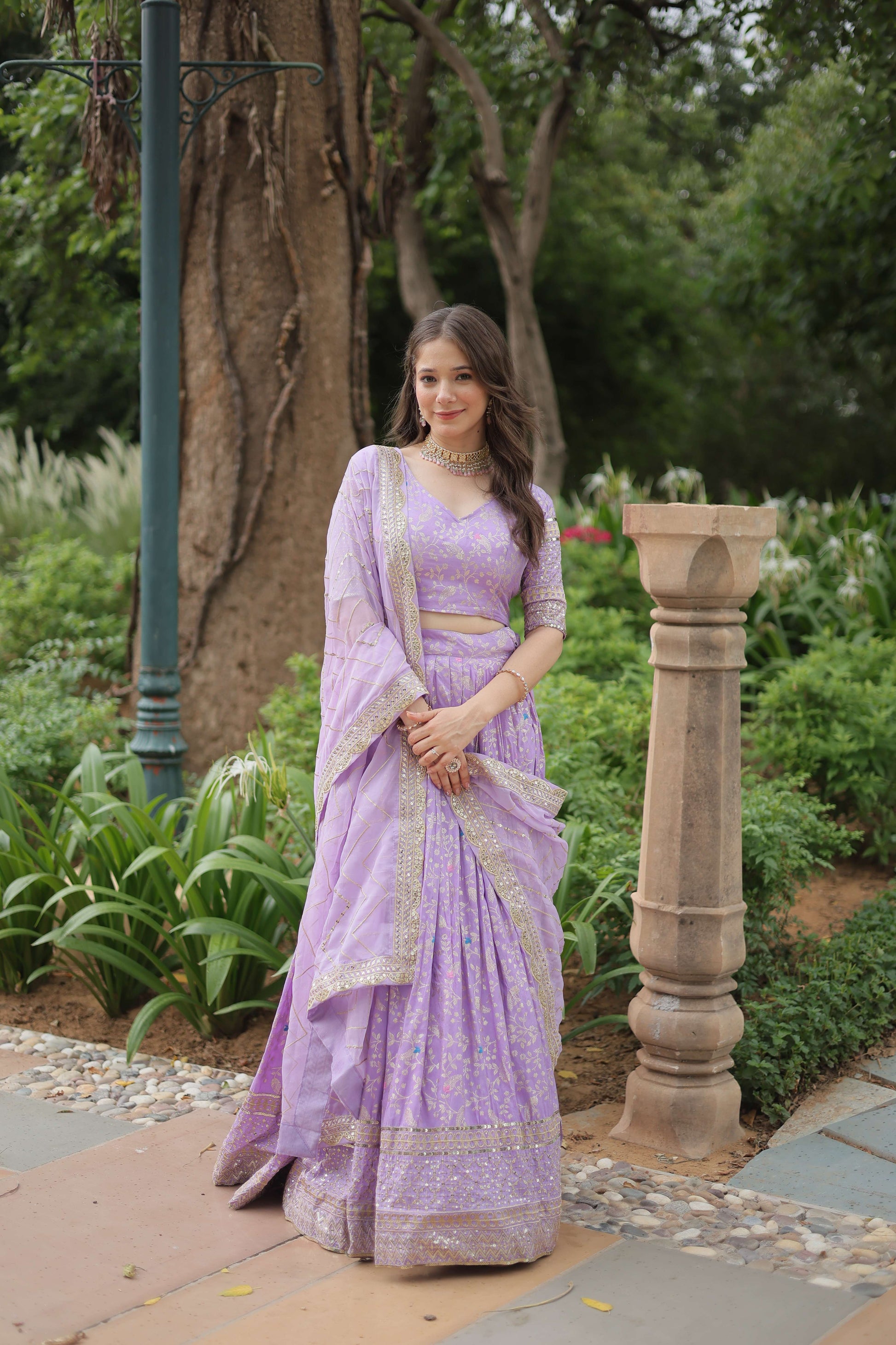 Viscose Dayble Jequard Lehenga Choli Set 