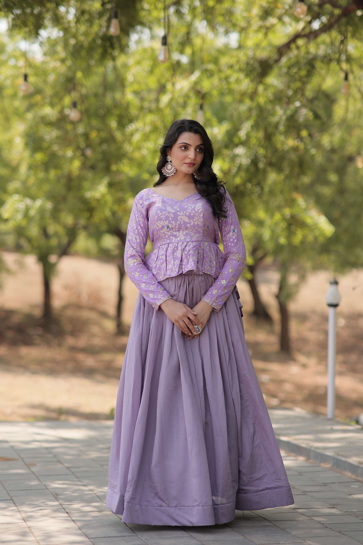 Dayble Viscose Flower Design Lehenga Choli Set