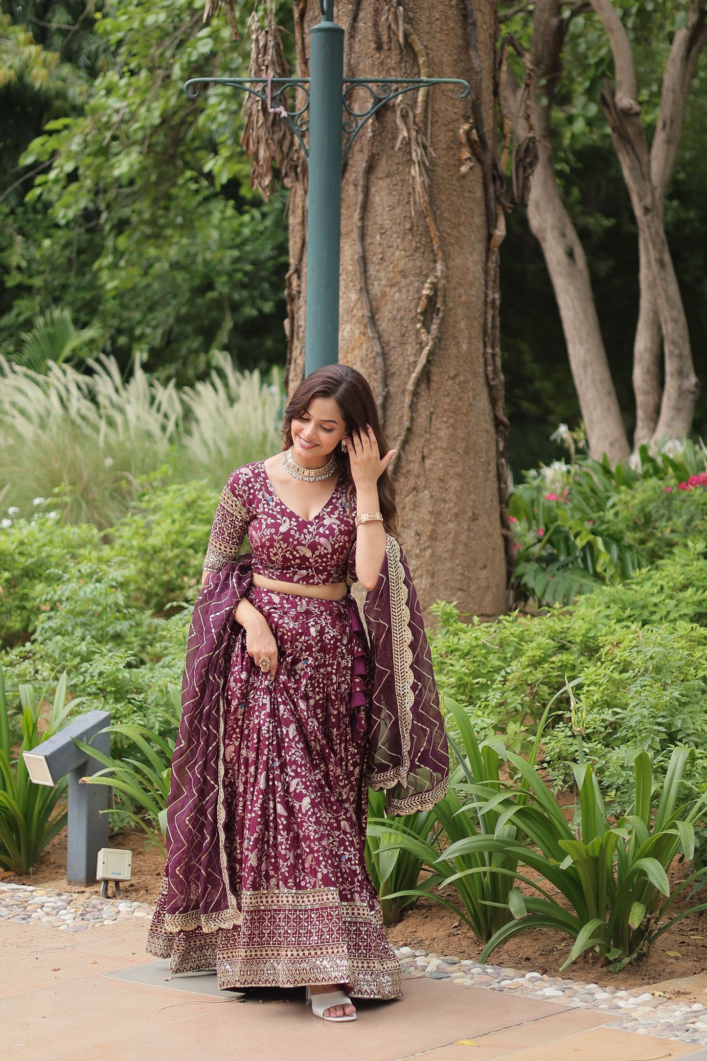 Viscose Dayble Jequard Lehenga Choli Set 