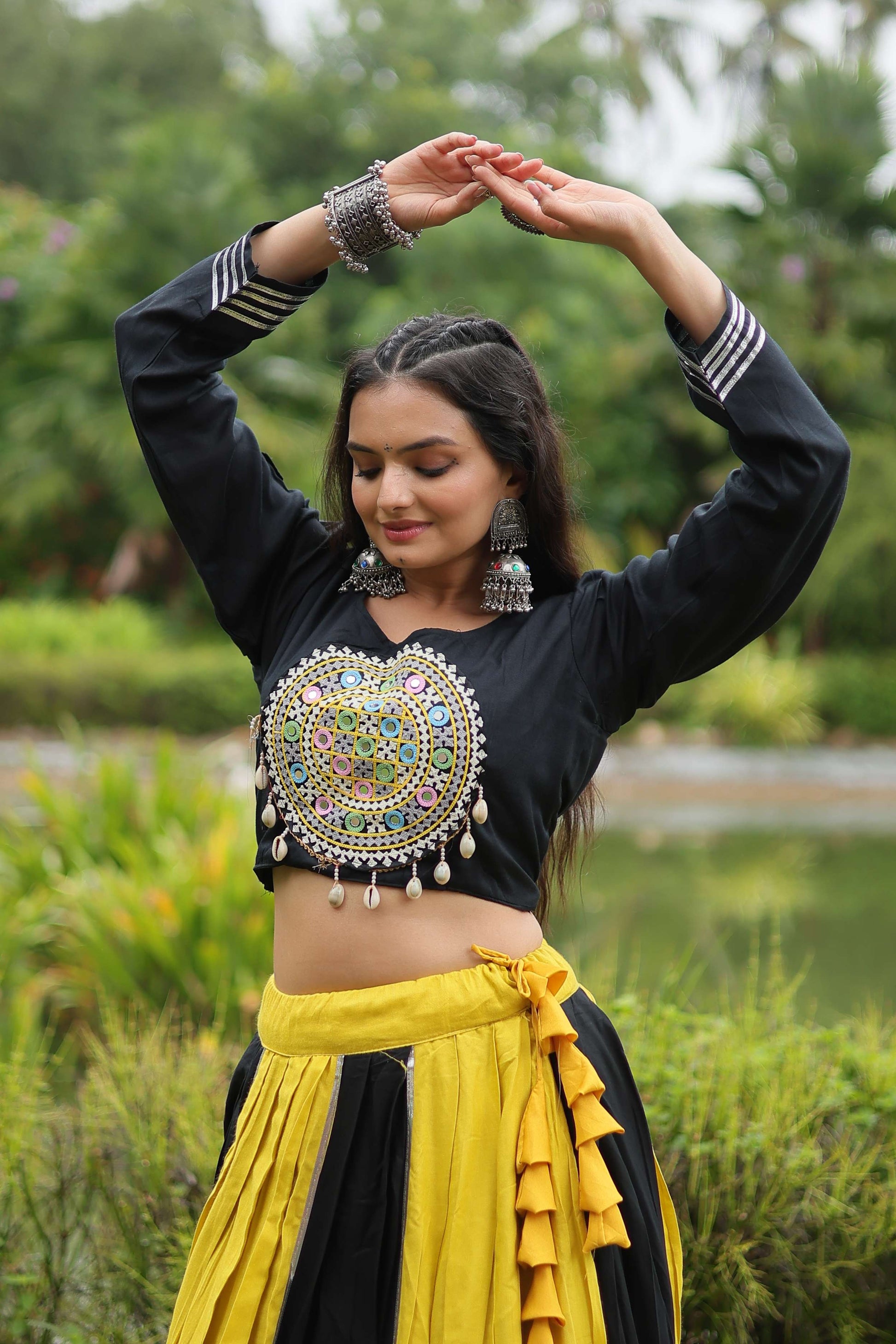Navratri Designer Rayon Lehenga Choli Set