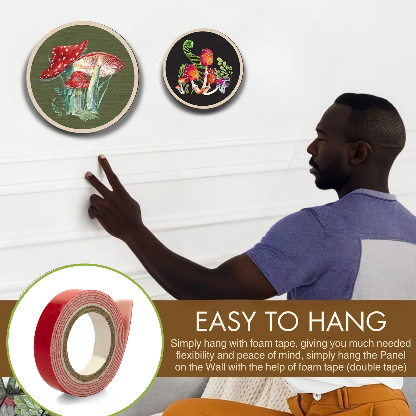 5 PCS Circle Wall Painting