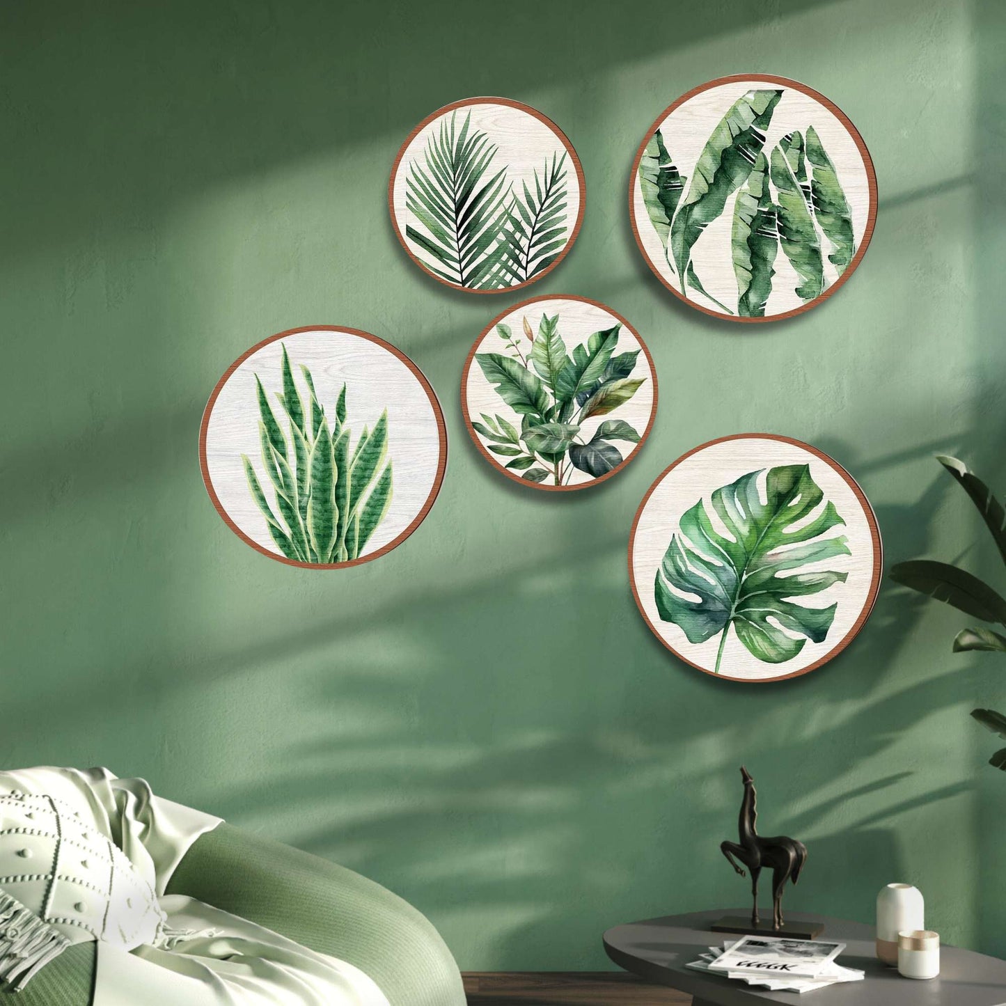 5 PCS Circle Wall Painting
