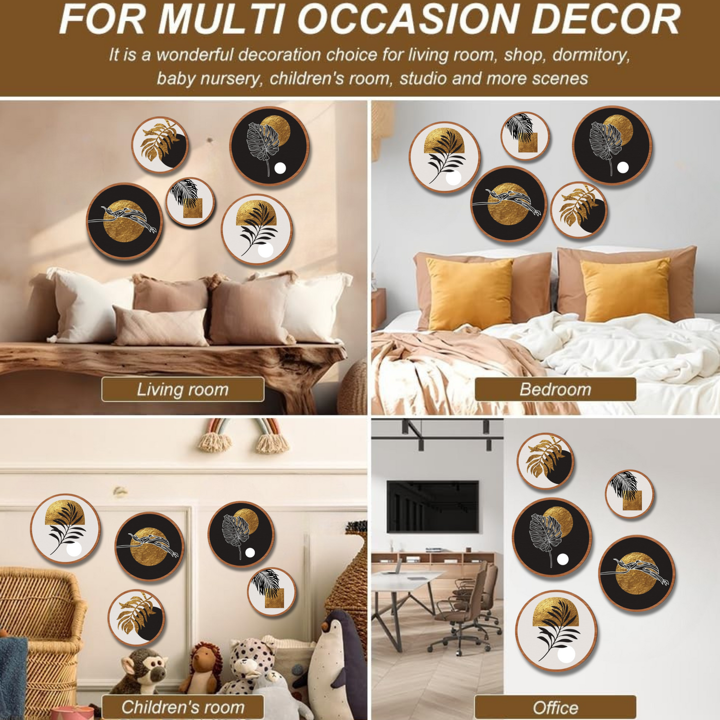 5 PCS Circle Wall Painting
