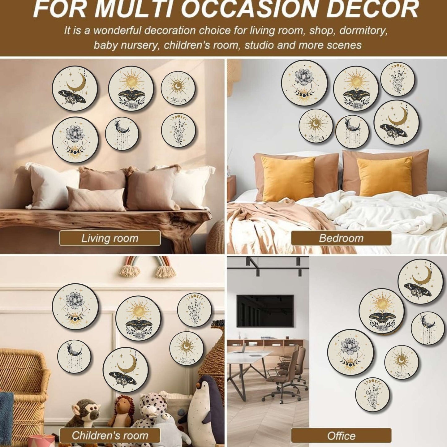 5 PCS Circle Wall Painting