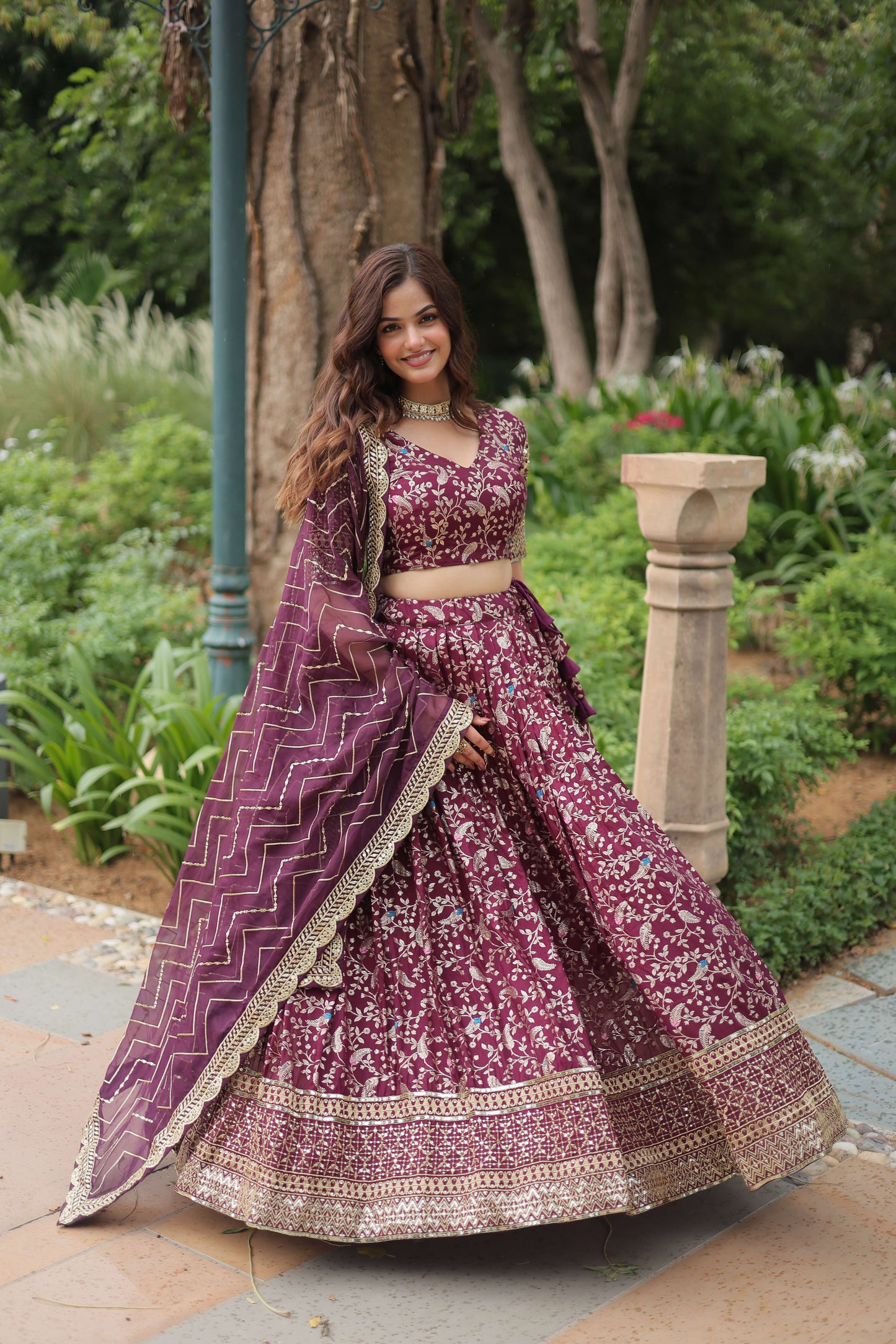 Viscose Dayble Jequard Lehenga Choli Set 