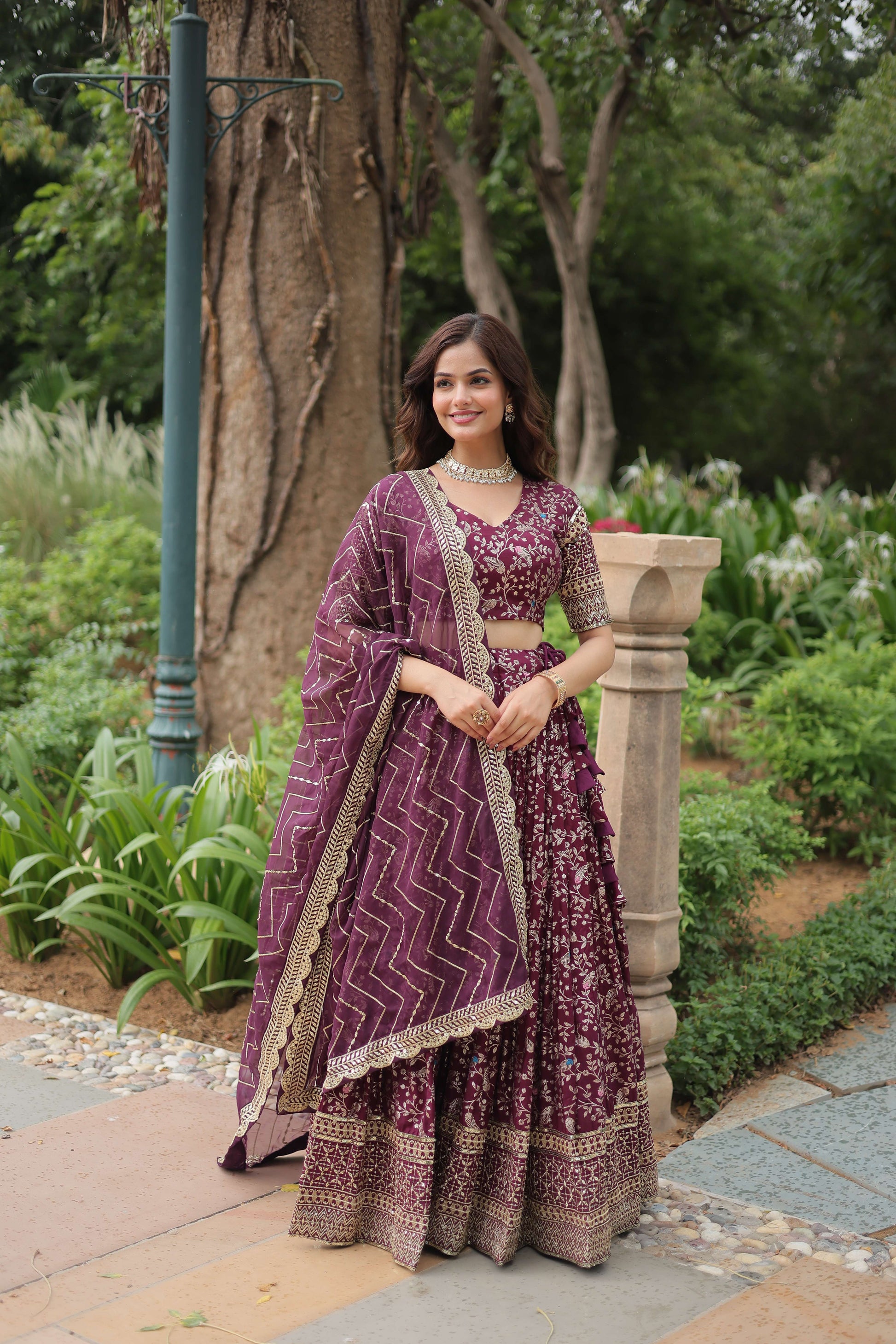 Viscose Dayble Jequard Lehenga Choli Set 