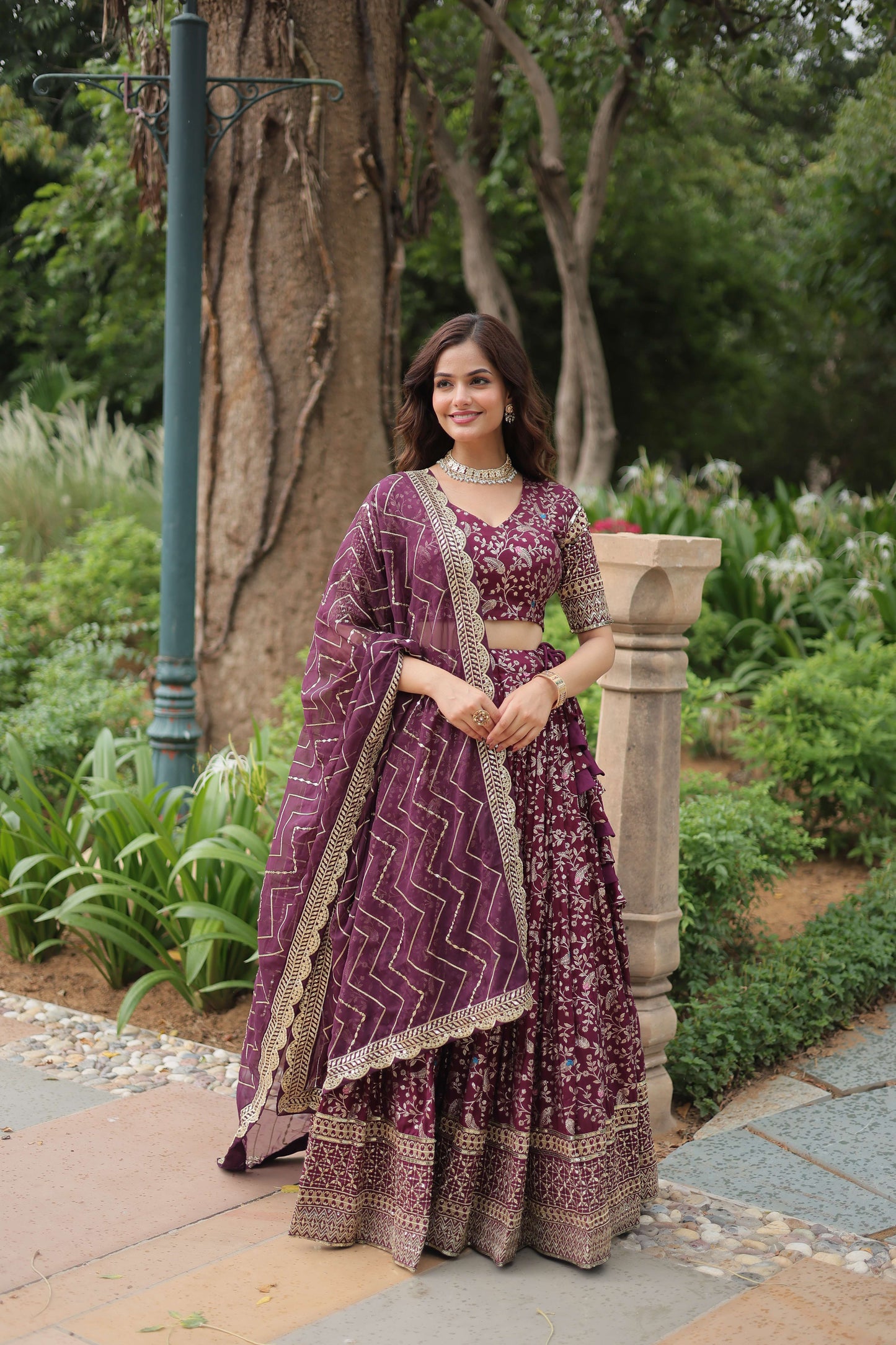 Viscose Dayble Jequard Lehenga Choli Set