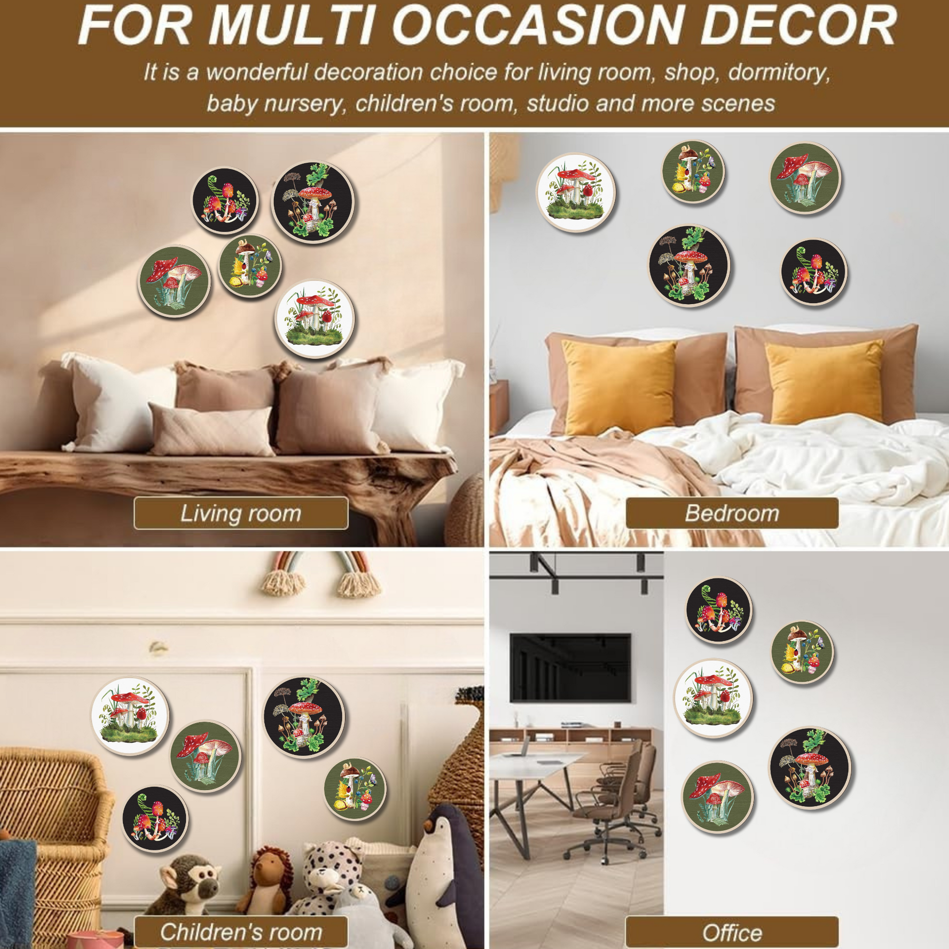 5 PCS Circle Wall Painting