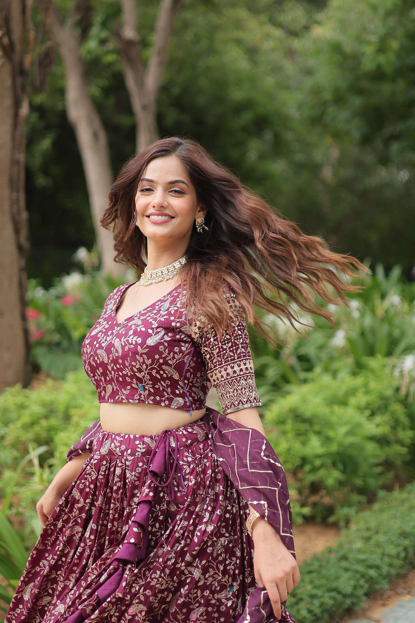 Viscose Dayble Jequard Lehenga Choli Set 
