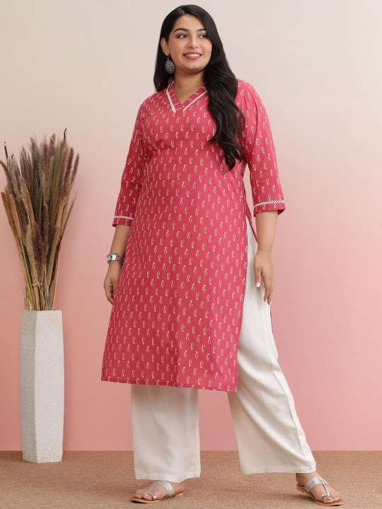 Women's Rayon Printed Straight Kurti With Pant Set