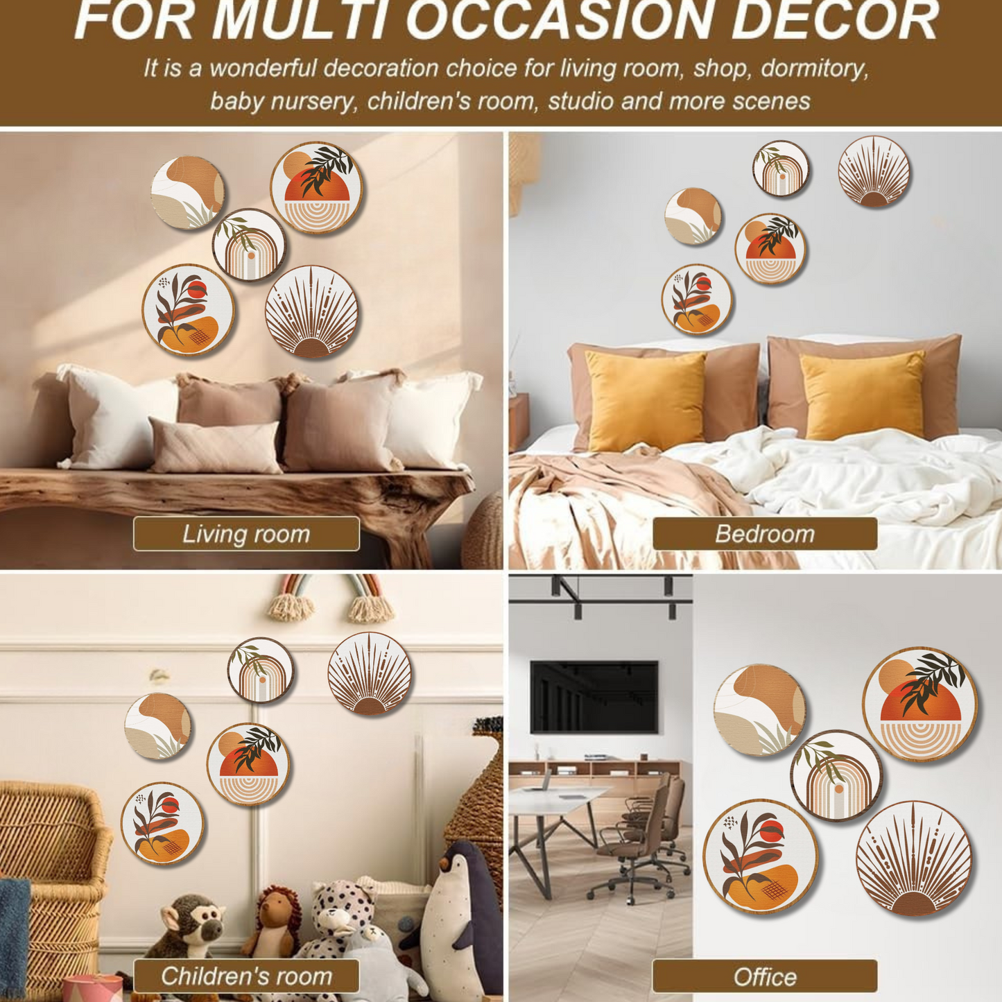 5 PCS Circle Wall Painting