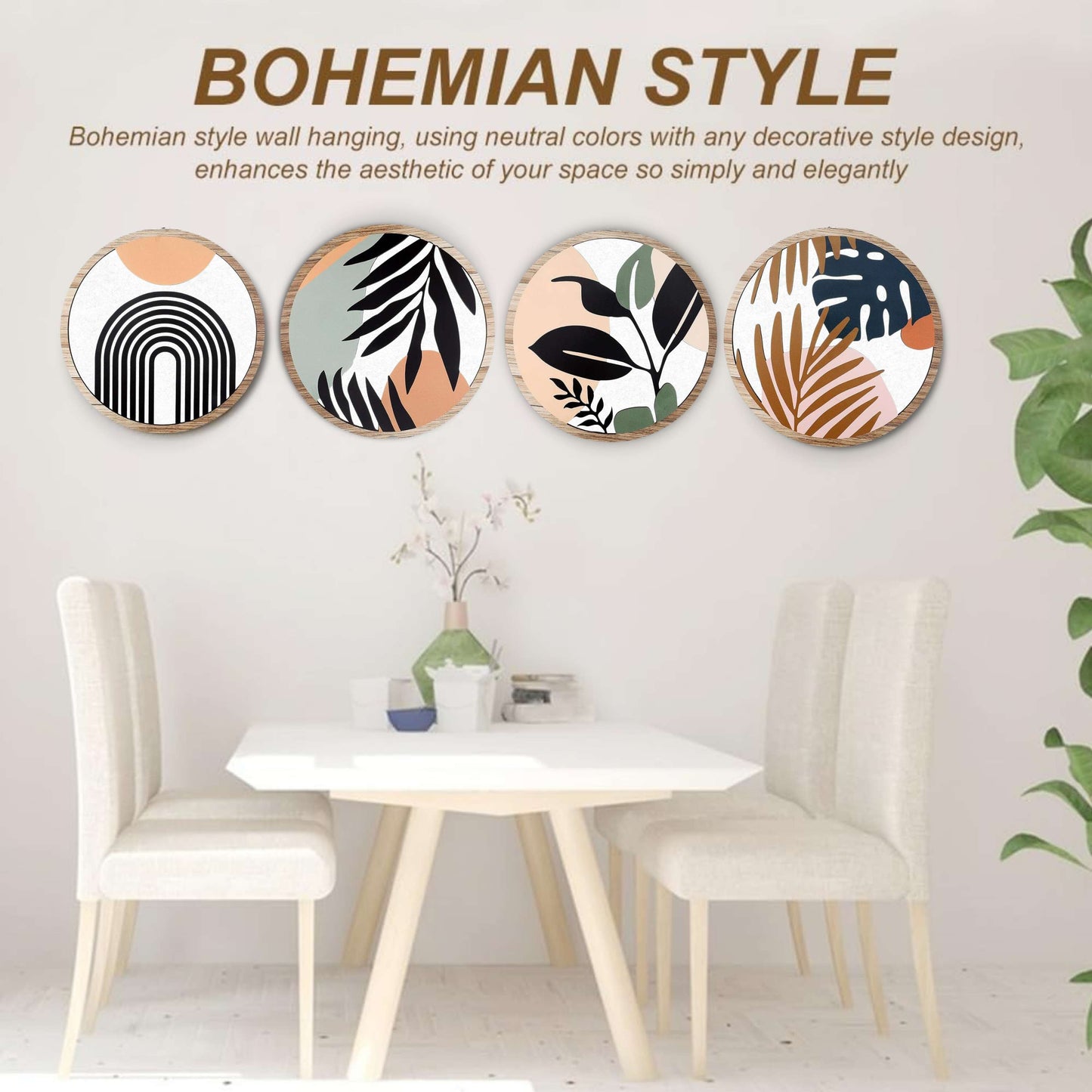 5 PCS Circle Wall Painting